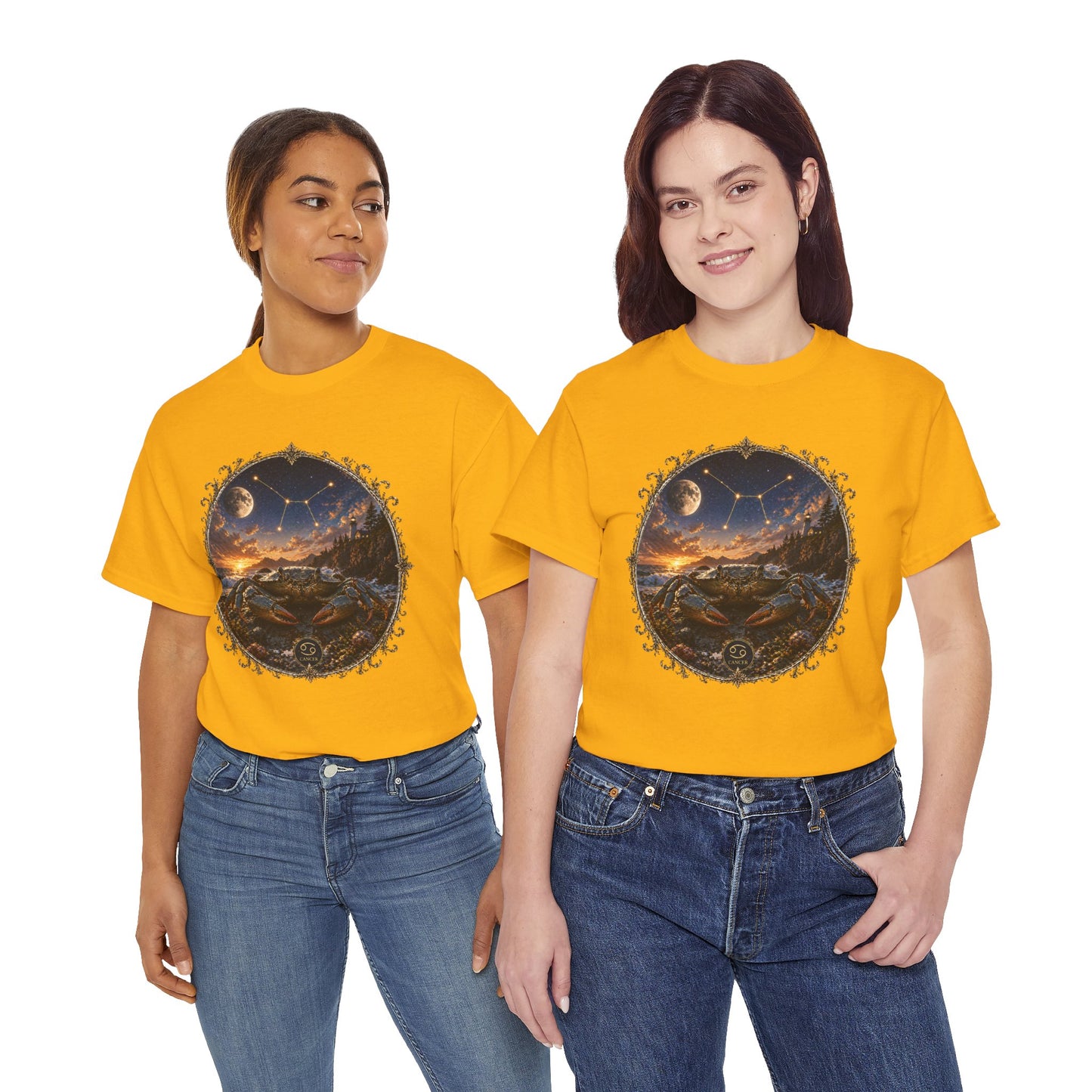 Cancer Zodiac T-Shirt – Mystic Crab Moon Design | Emotional & Cosmic Astrology Tee