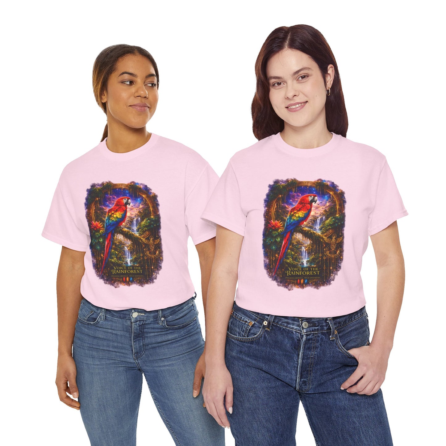 Scarlet Macaw T-Shirt – Tropical Rainforest Cosmic Design | Exotic Bird Wildlife Tee