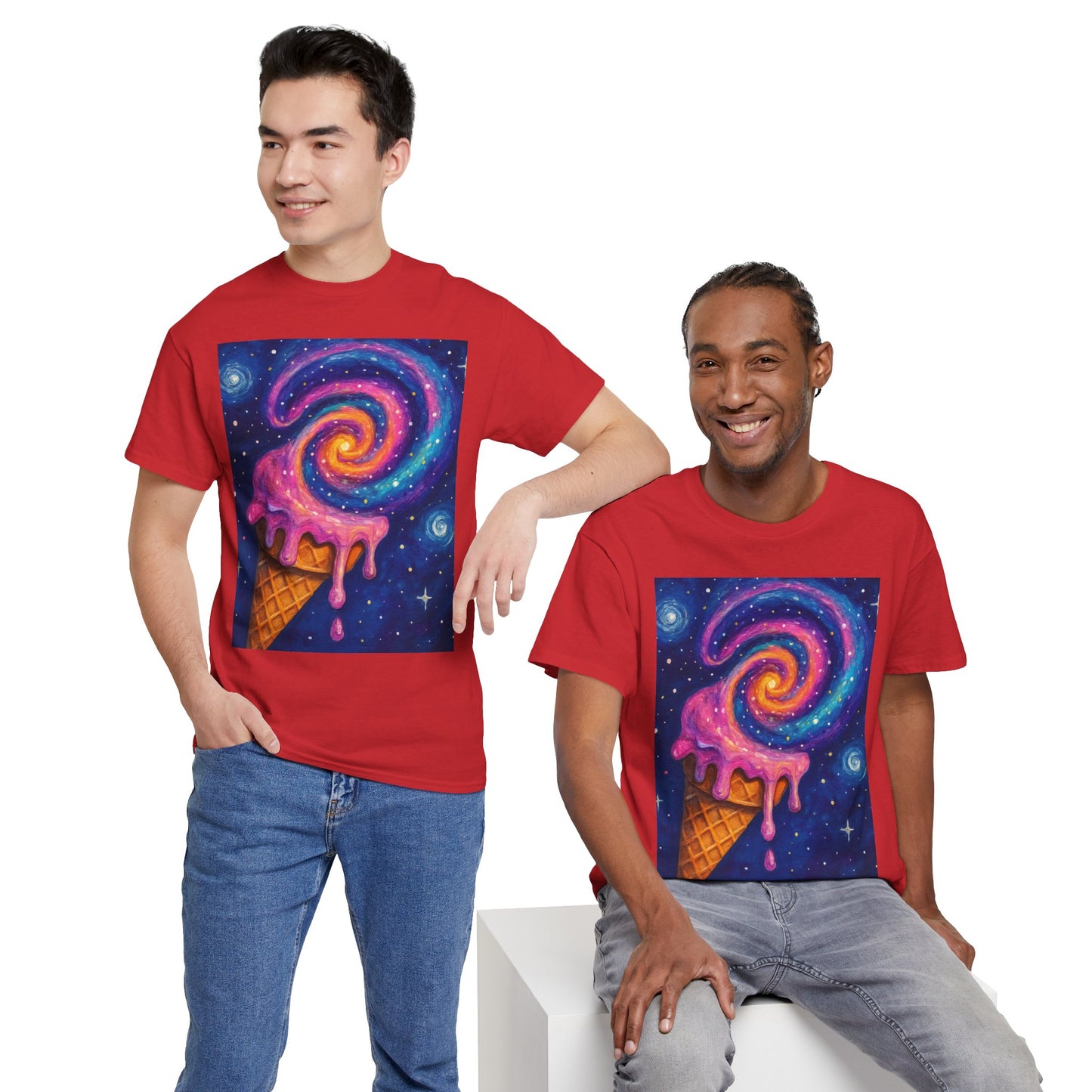 Ice Cream Galaxy T-Shirt – Fun Cosmic Aesthetic Tee