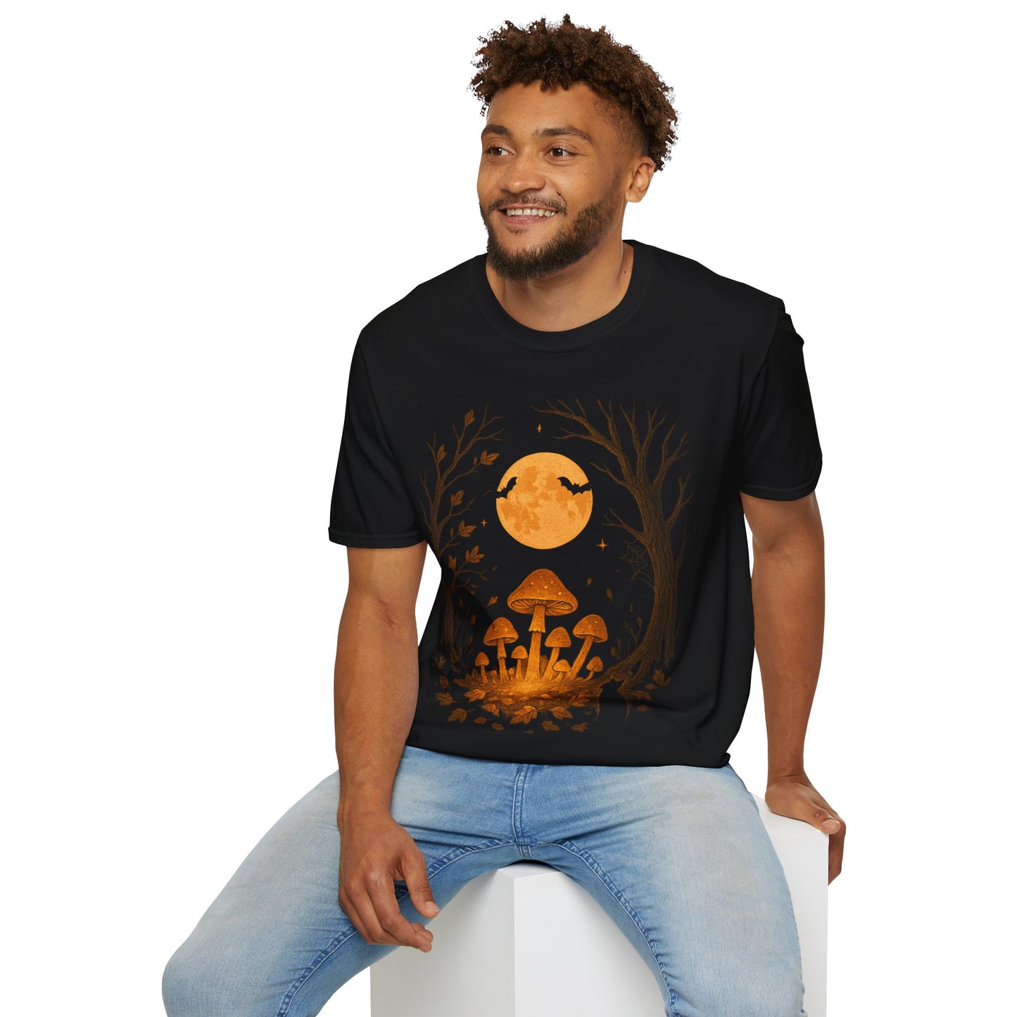 Mystic Mushroom Forest T-Shirt – Dark Nature Aesthetic Tee