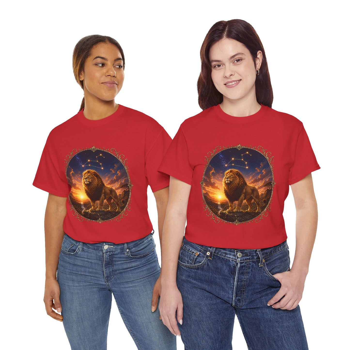 Leo Zodiac T-Shirt – Majestic Lion Cosmic Design | Bold Astrology Power Tee