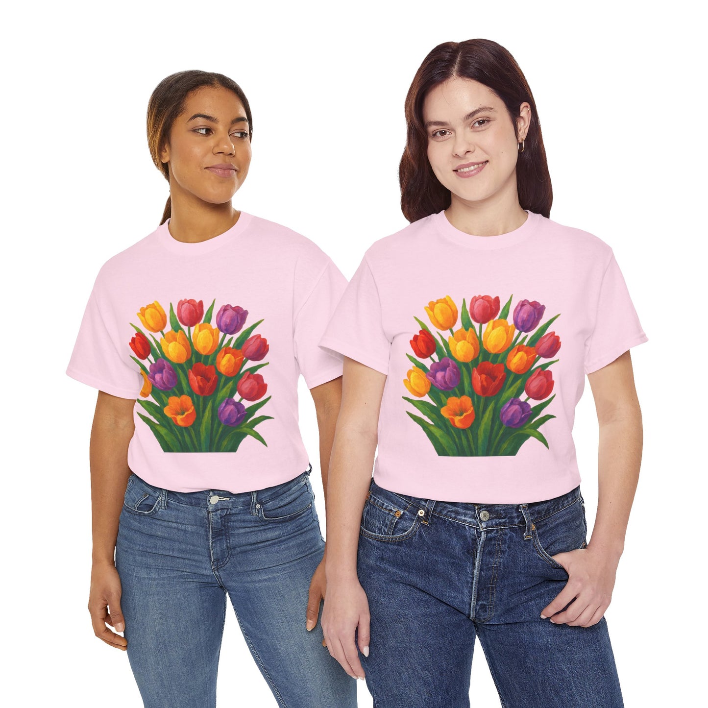 Spring Tulip Flower T- SHIRT - Vibrant Floral Aesthetic Tee