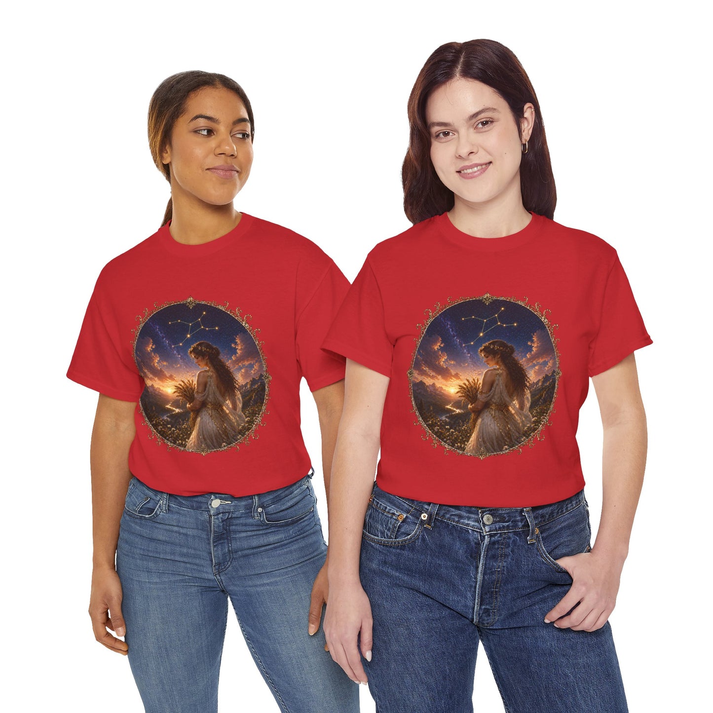 Virgo Zodiac T-Shirt – Minimalist Maiden Design | Elegant Astrology & Nature Tee