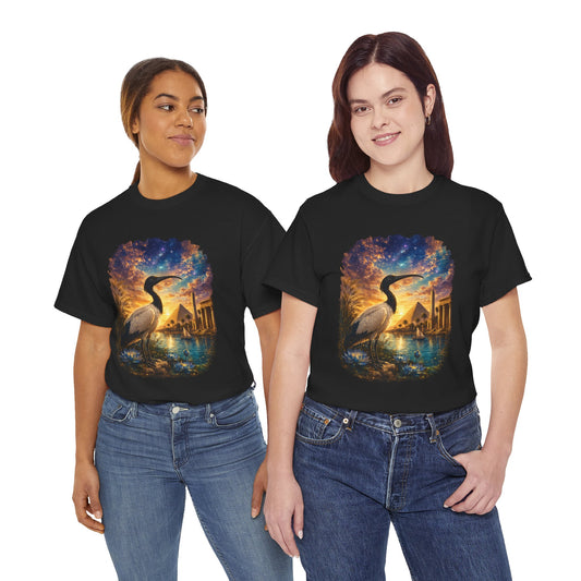 Spirit of Ancient Egypt – Sacred Ibis Nature T-Shirt | Egyptian Wildlife Graphic Tee
