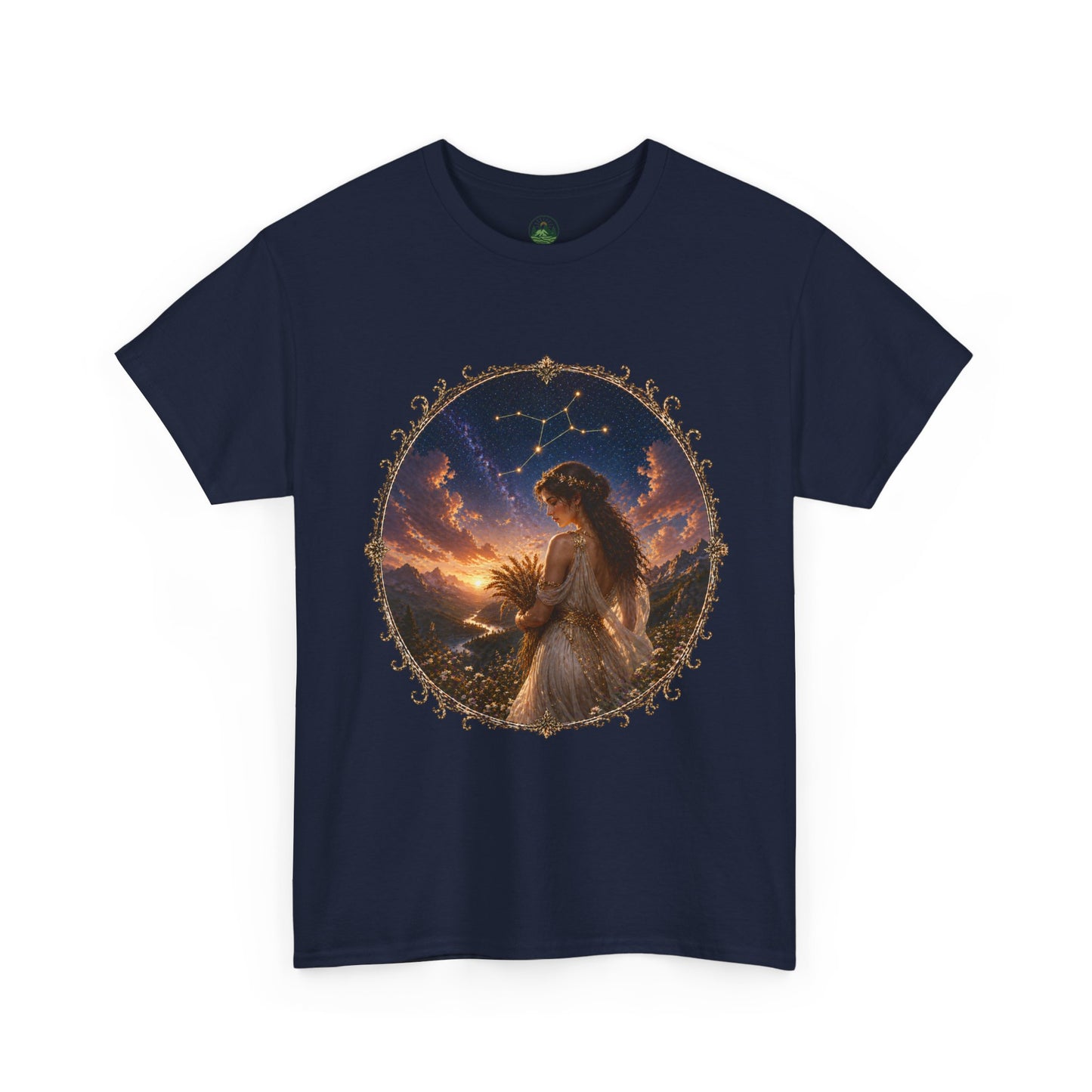 Virgo Zodiac T-Shirt – Minimalist Maiden Design | Elegant Astrology & Nature Tee