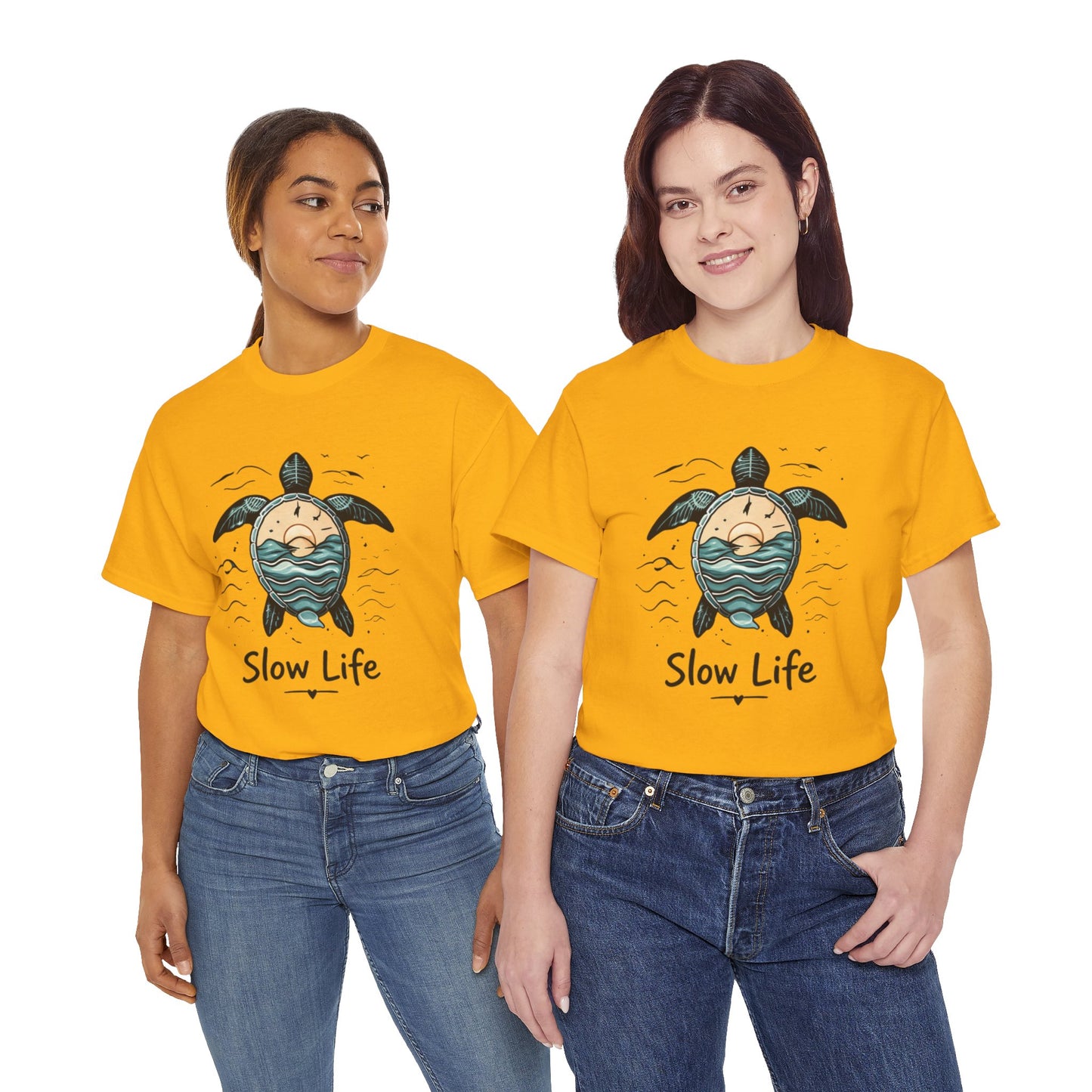 Slow Life Turtle Shirt – Aesthetic Ocean Tee for Relaxed Souls & Beach Lovers