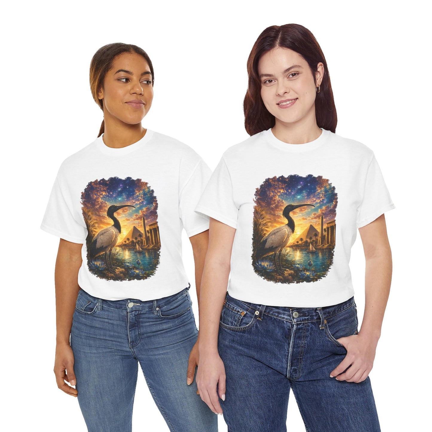 Spirit of Ancient Egypt – Sacred Ibis Nature T-Shirt | Egyptian Wildlife Graphic Tee