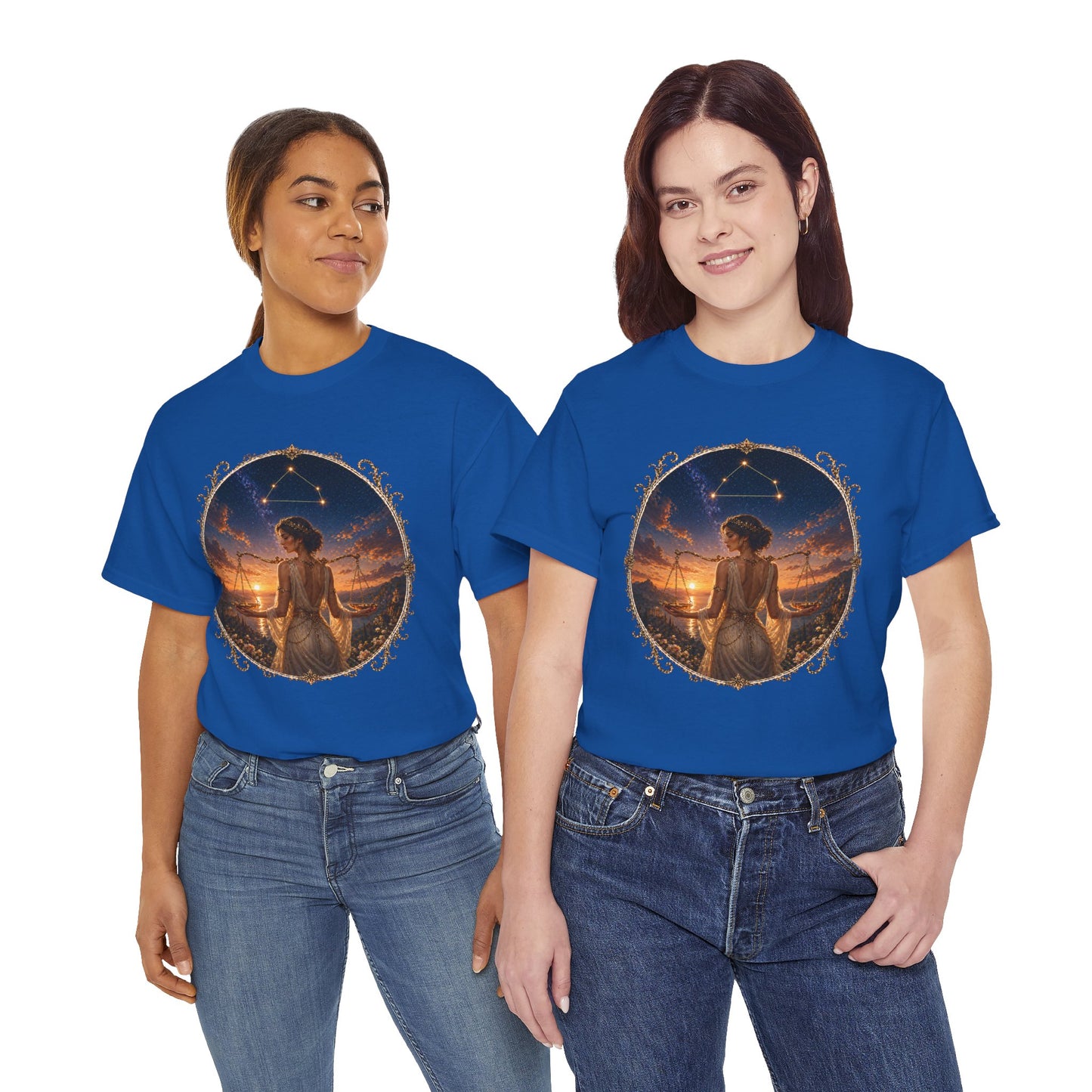 Libra Zodiac T-Shirt – Balance Scales Aesthetic Design | Elegant Astrology Tee