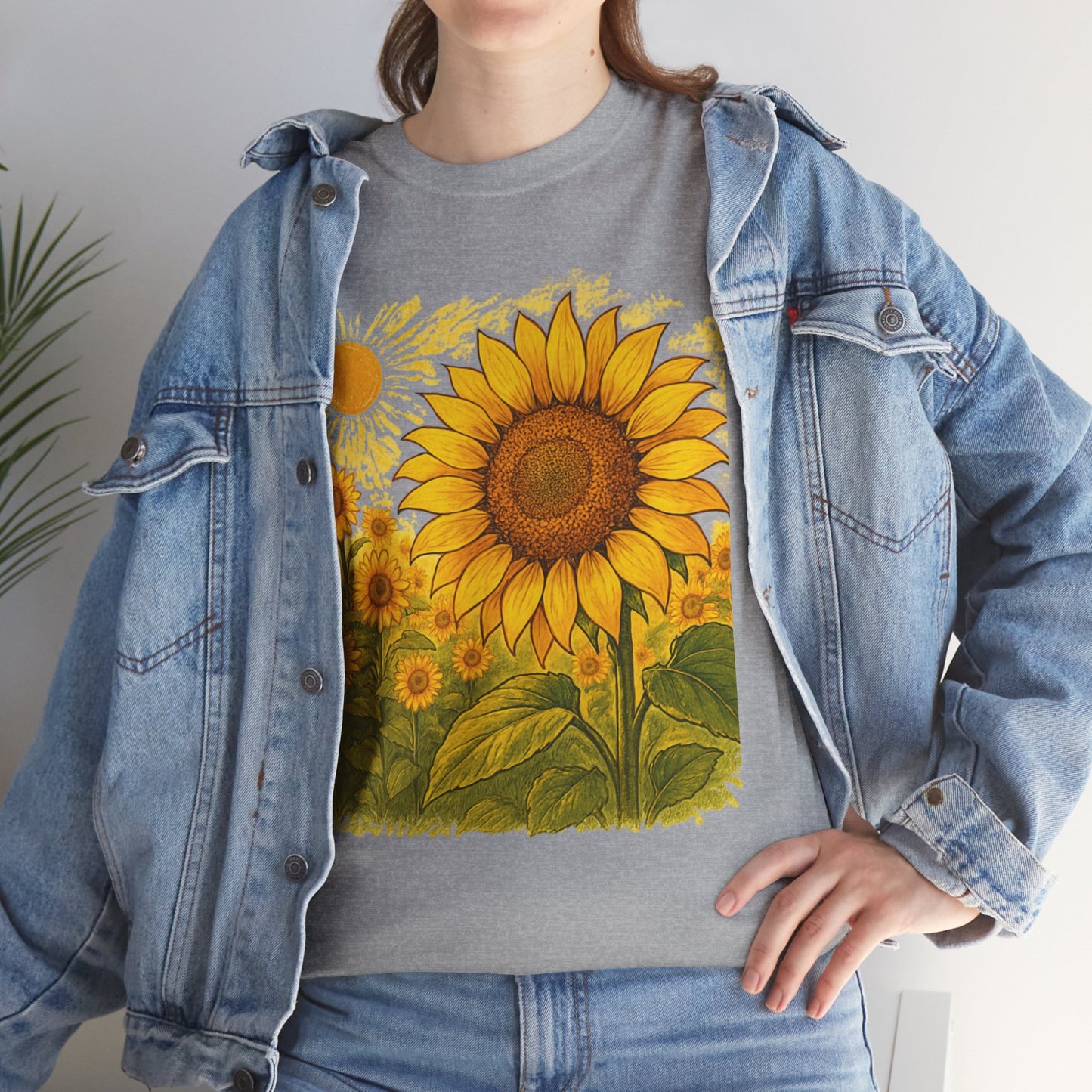 Sunflower Sunshine T-Shirt – Bright Floral Aesthetic Tee