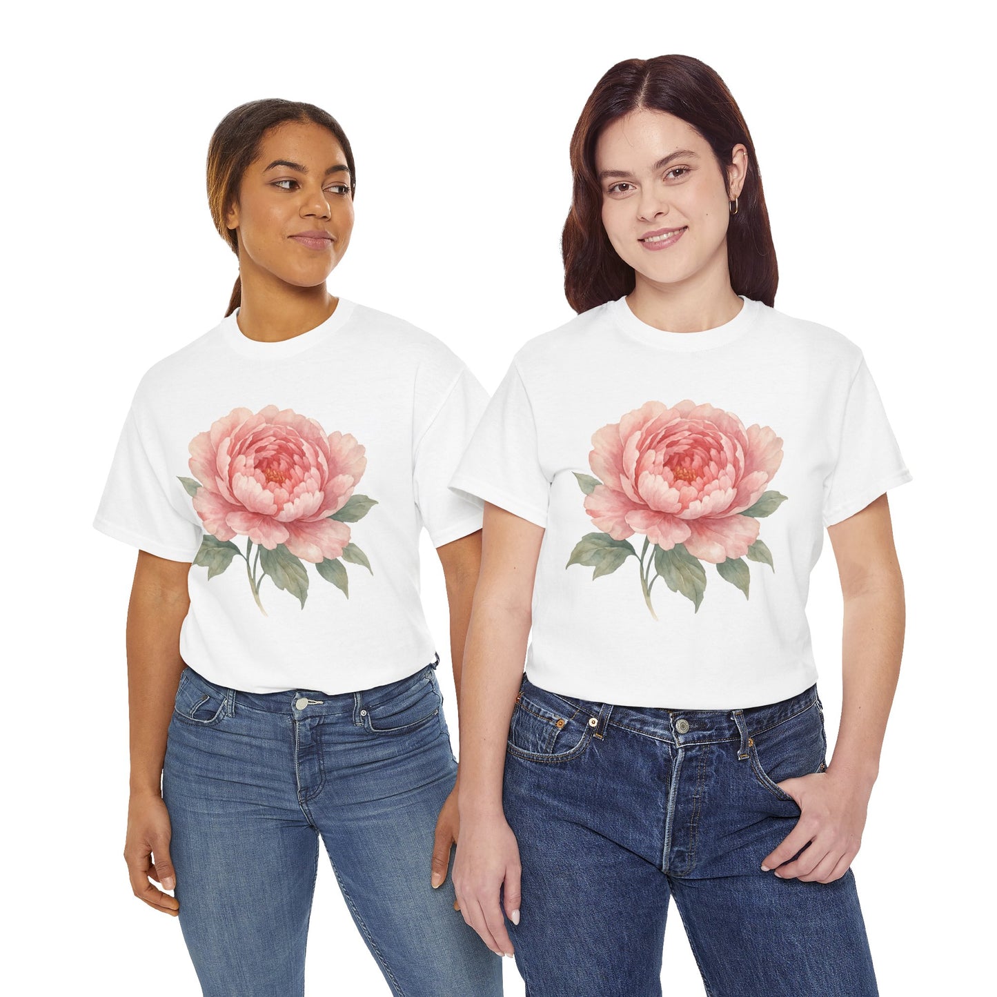 Peony Flower T-Shirt – Soft Floral Aesthetic Tee