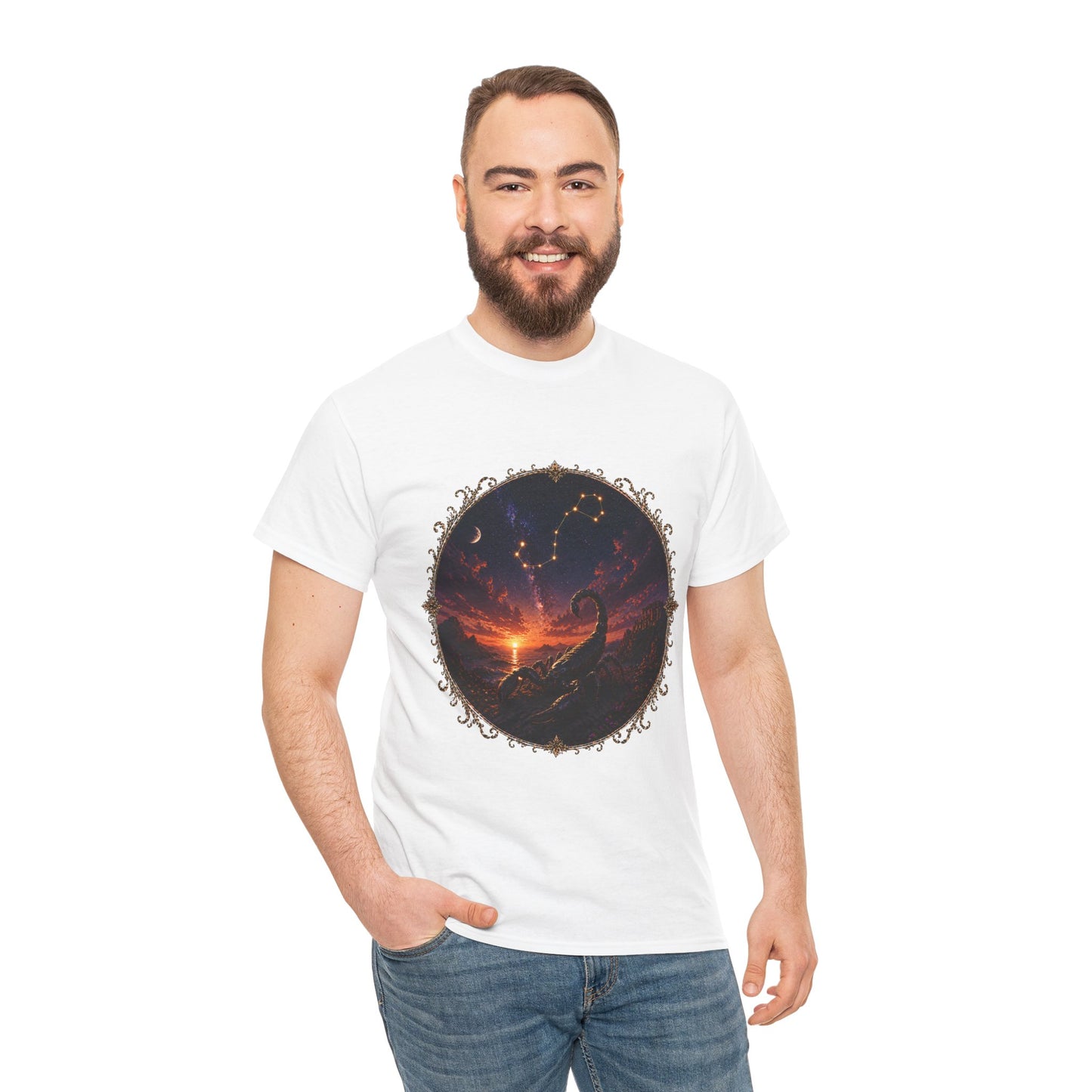 Scorpio Zodiac T-Shirt – Dark Scorpion Mystic Design | Intense Astrology Power Tee
