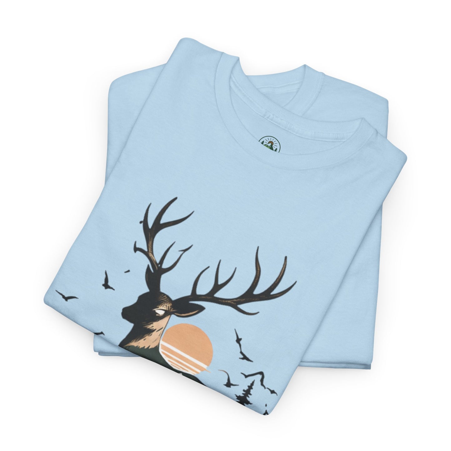 Minimalist Deer Nature T-Shirt – Forest Wildlife Graphic Tee, Calm Aesthetic Shirt