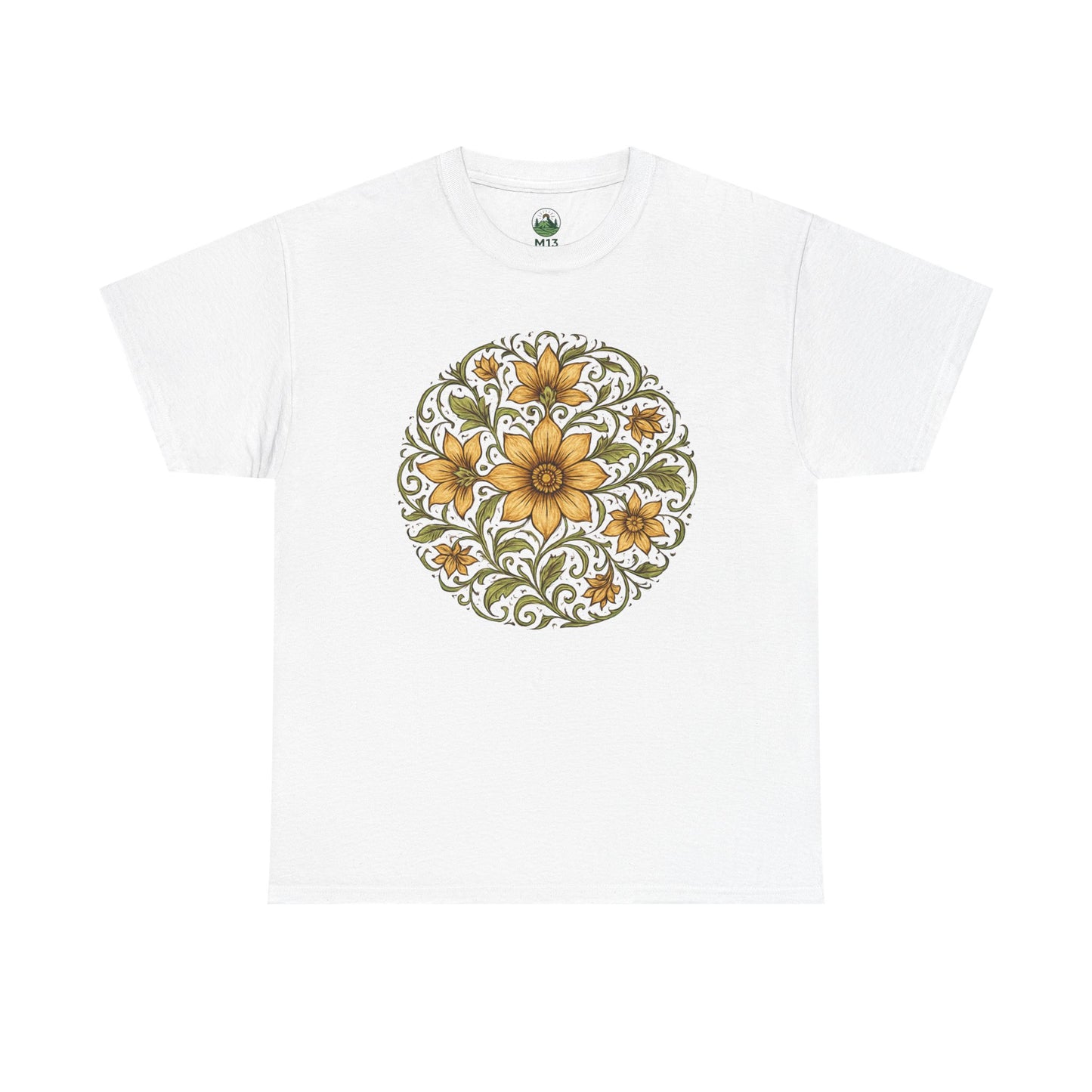 Spring Awakening Mandala T-Shirt – Boho Floral Aesthetic Tee