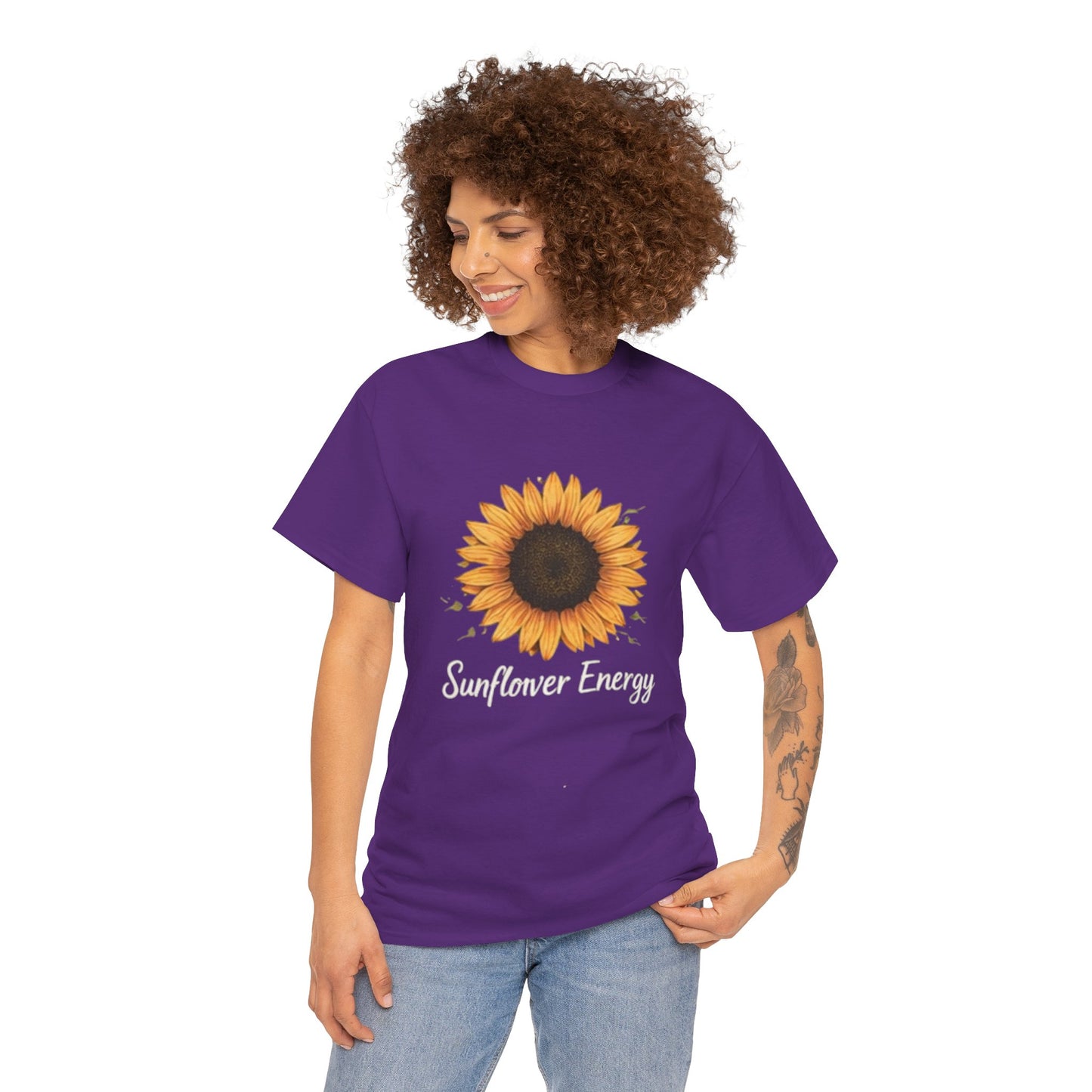 Sunflower Energy T- Shirt - Minimalist Nature Aesthetic Tee, Positive Vibes Graphic Shirt