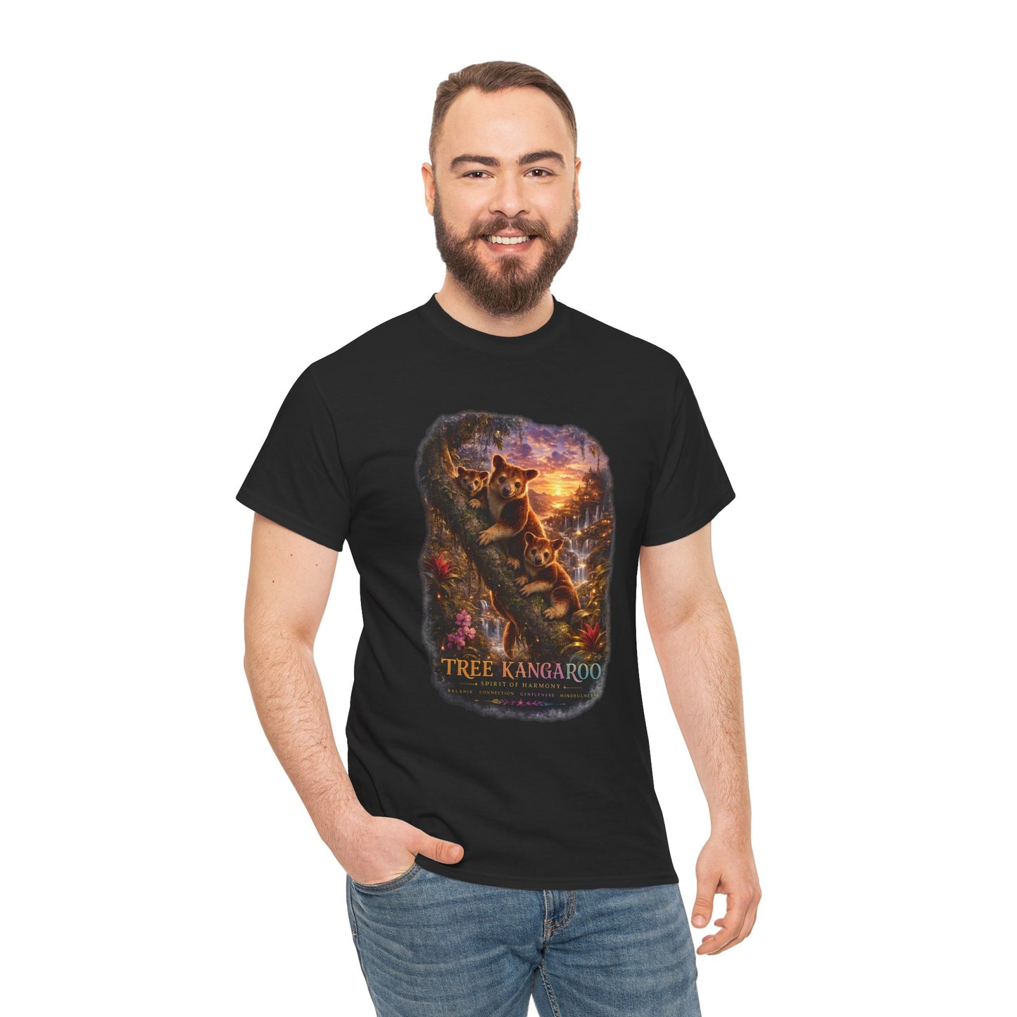 Tree Kangaroo T-Shirt – Mystic Forest Wildlife Design | Rare Nature Graphic Tee