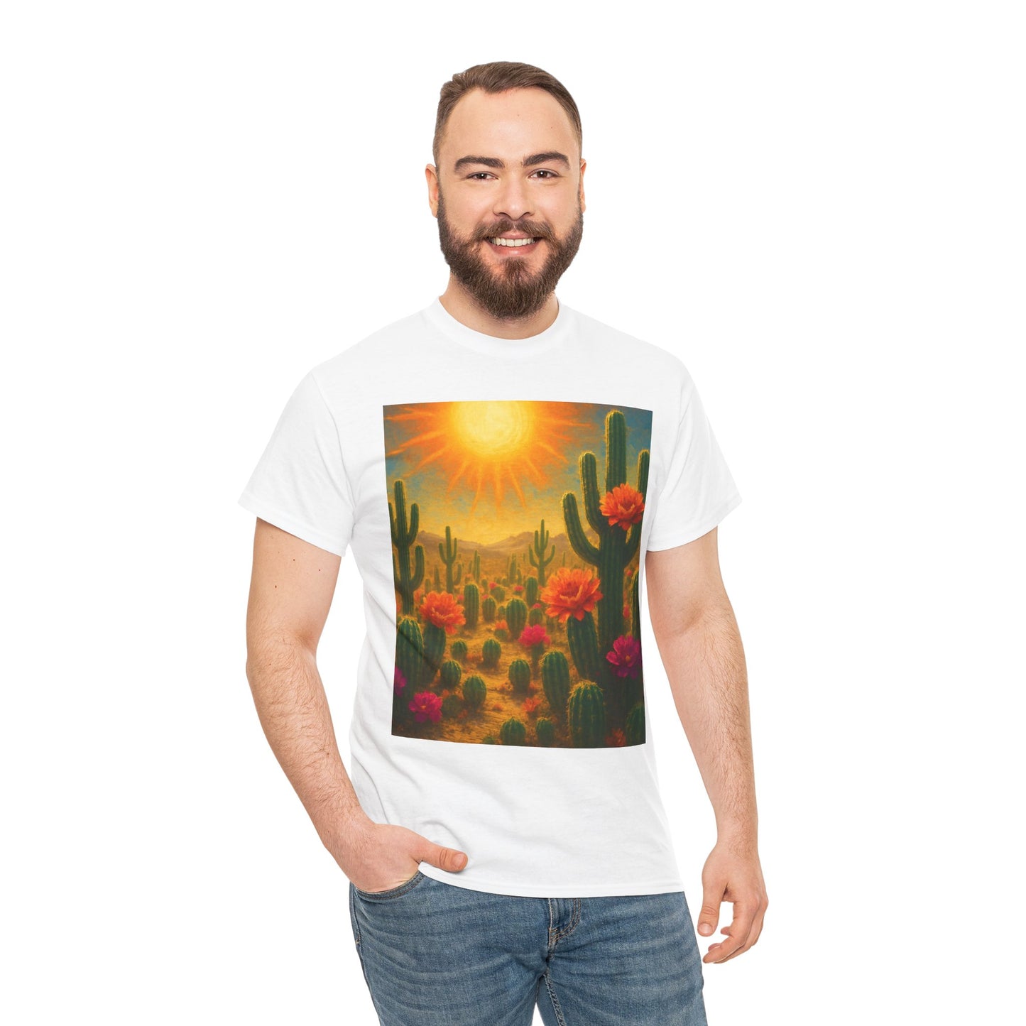 Desert Bloom T-Shirt – Minimalist Nature Aesthetic Tee
