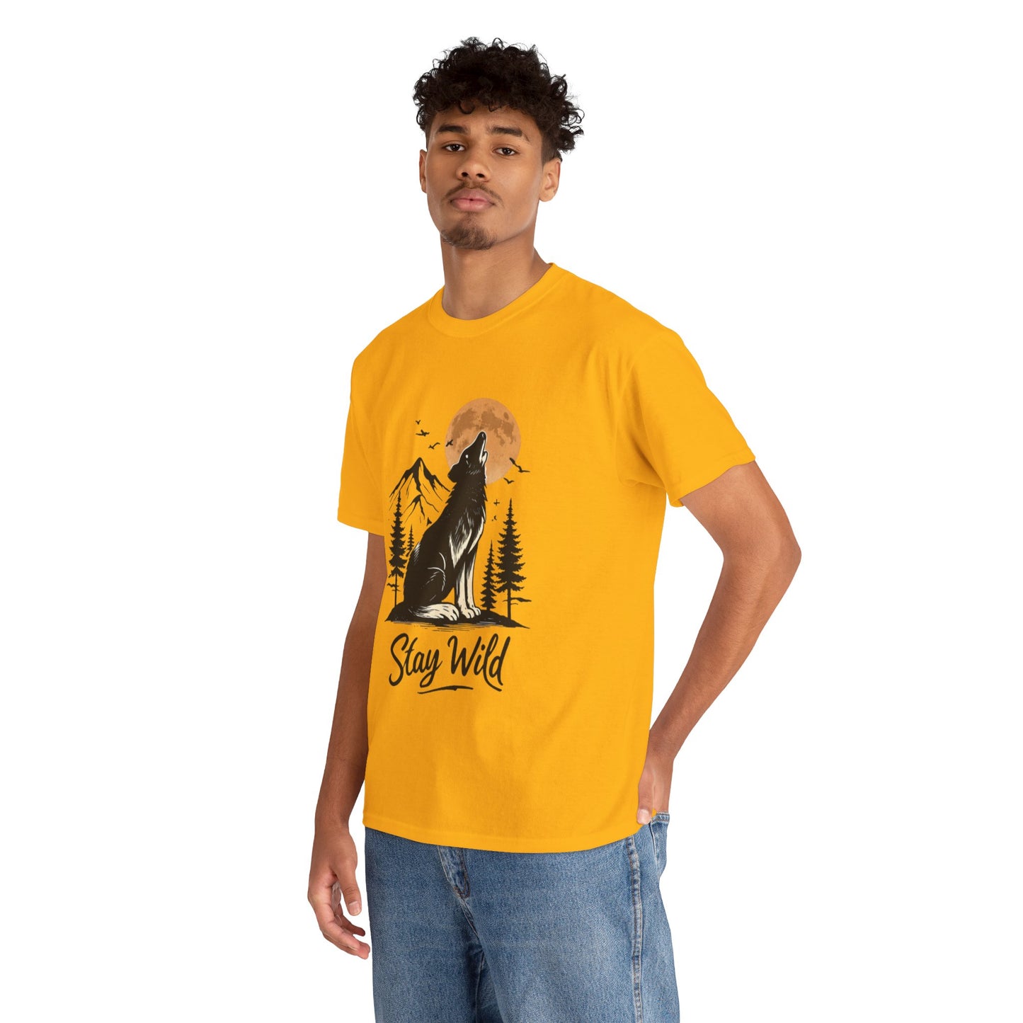 Howling Wolf Stay Wild Shirt – Aesthetic Nature Tee for Outdoor Lovers & Adventure Souls