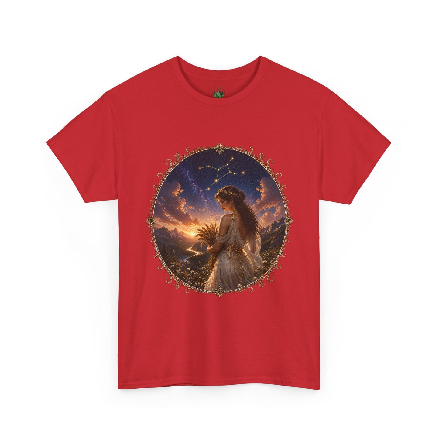 Virgo Zodiac T-Shirt – Minimalist Maiden Design | Elegant Astrology & Nature Tee