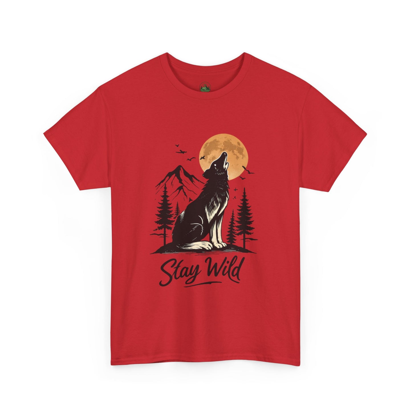 Howling Wolf Stay Wild Shirt – Aesthetic Nature Tee for Outdoor Lovers & Adventure Souls