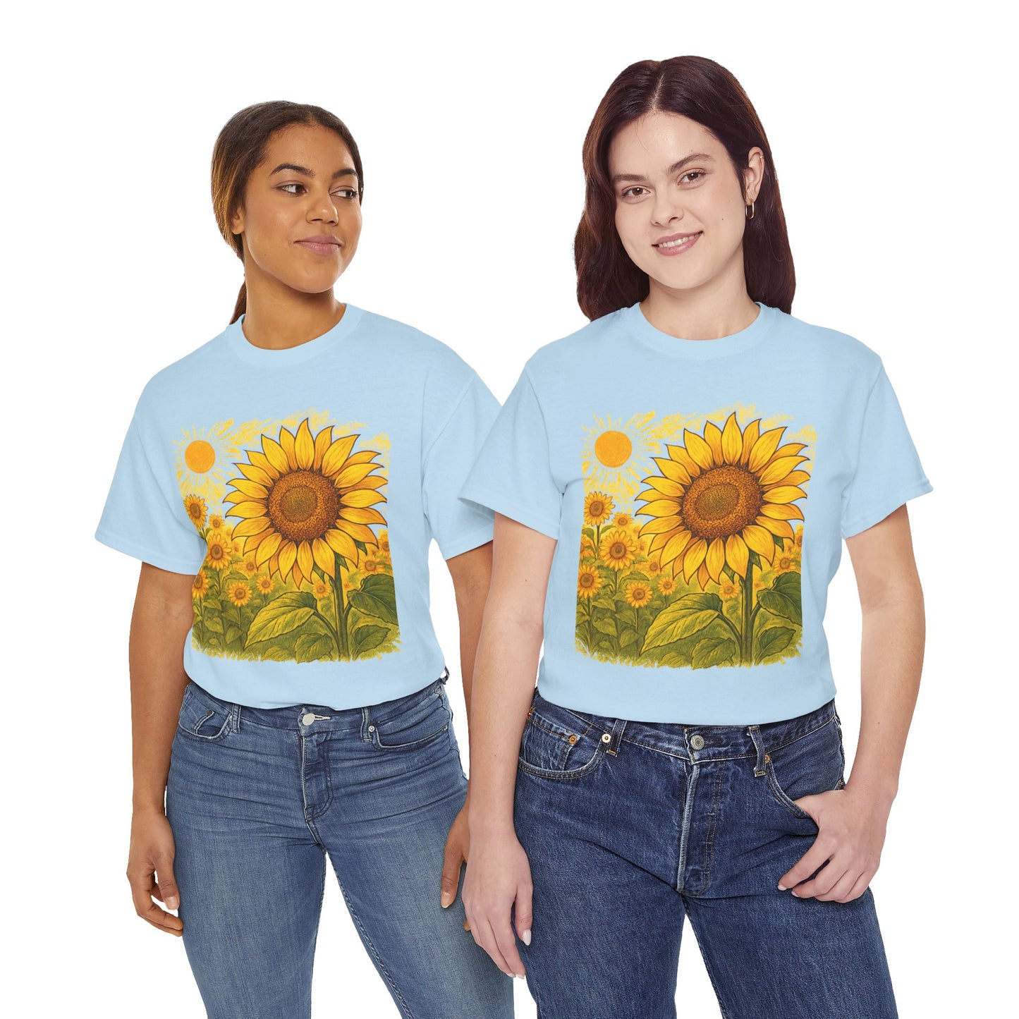 Sunflower Sunshine T-Shirt – Bright Floral Aesthetic Tee