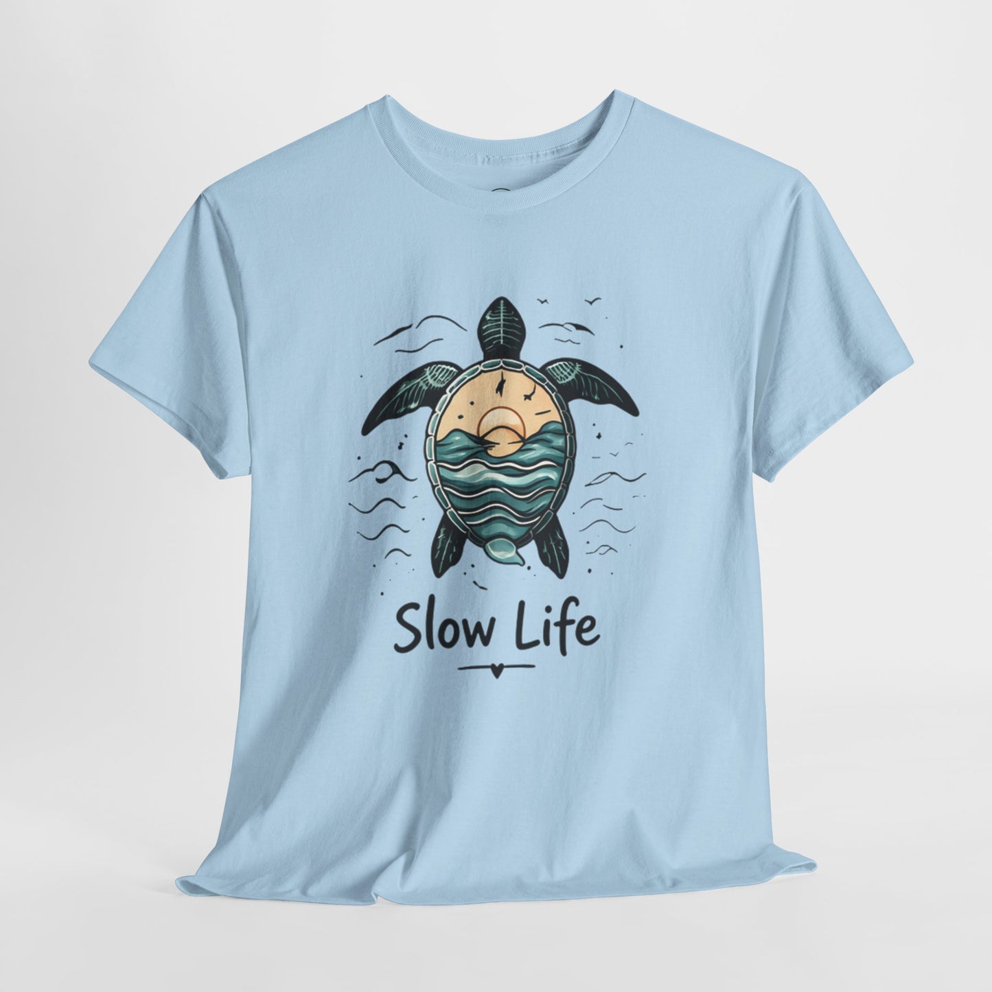 Slow Life Turtle Shirt – Aesthetic Ocean Tee for Relaxed Souls & Beach Lovers