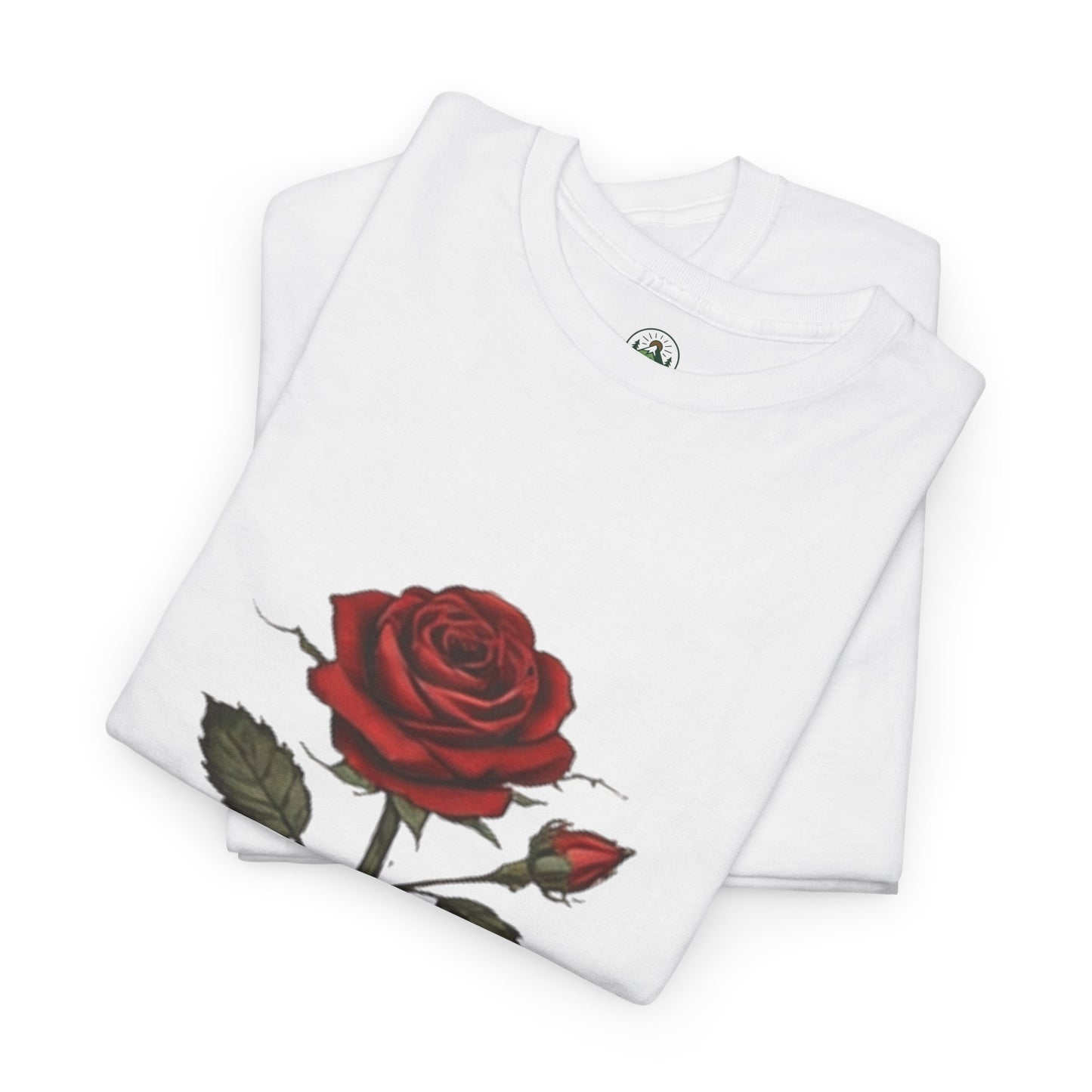 Stay Rooted Rose T-Shirt – Minimalist Nature Graphic Tee, Unisex Botanical Shirt, Nature Lover Gift
