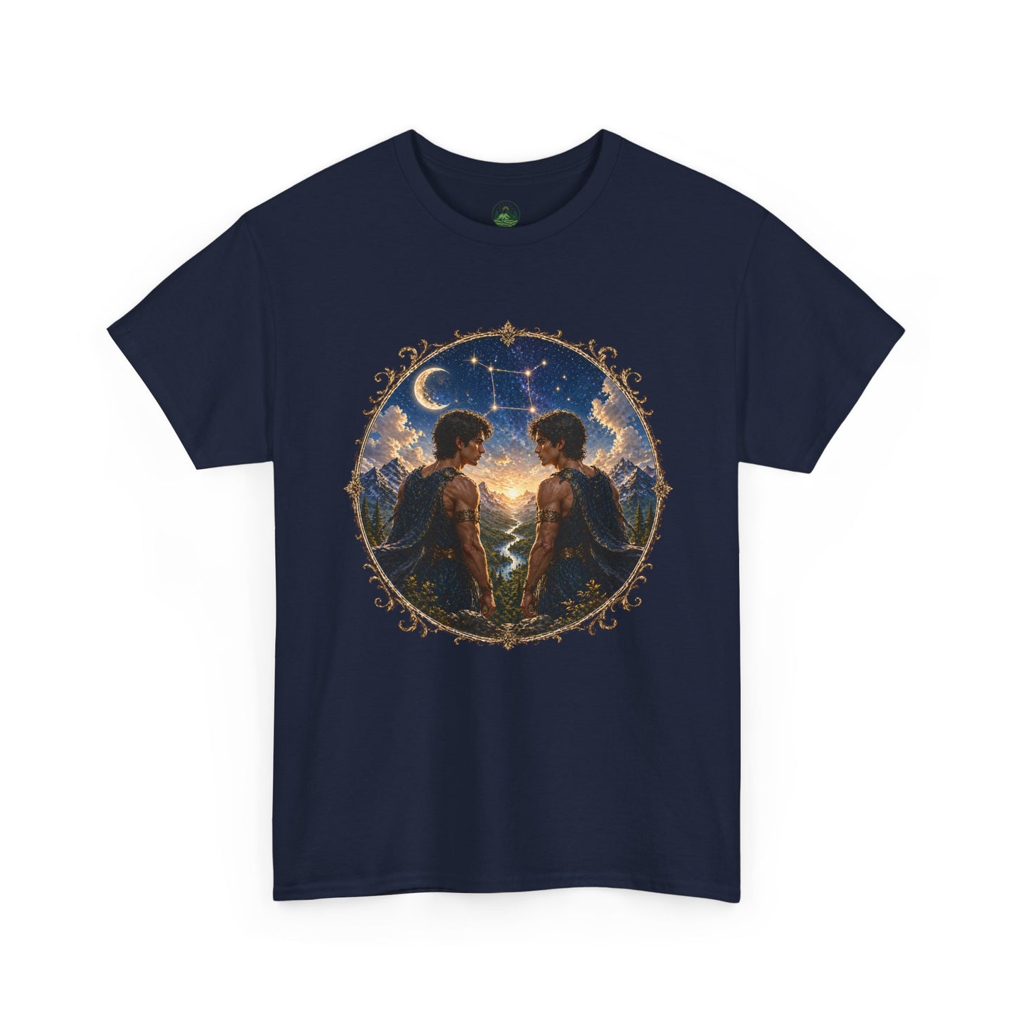 Gemini Zodiac T-Shirt – Dual Energy Twins Design | Astrology & Cosmic Nature Tee