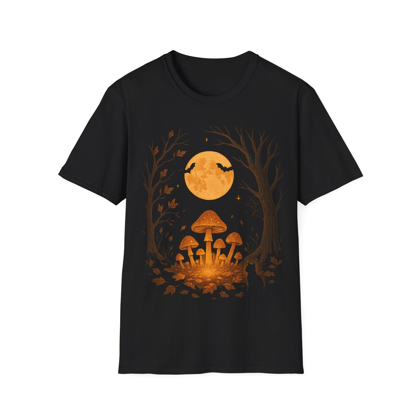 Mystic Mushroom Forest T-Shirt – Dark Nature Aesthetic Tee