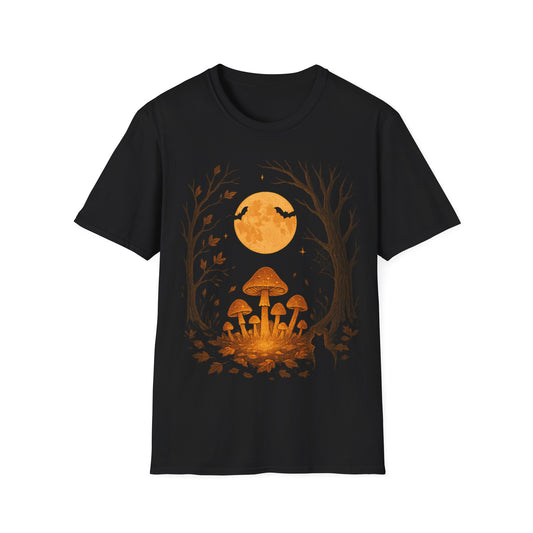 Mystic Mushroom Forest T-Shirt – Dark Nature Aesthetic Tee