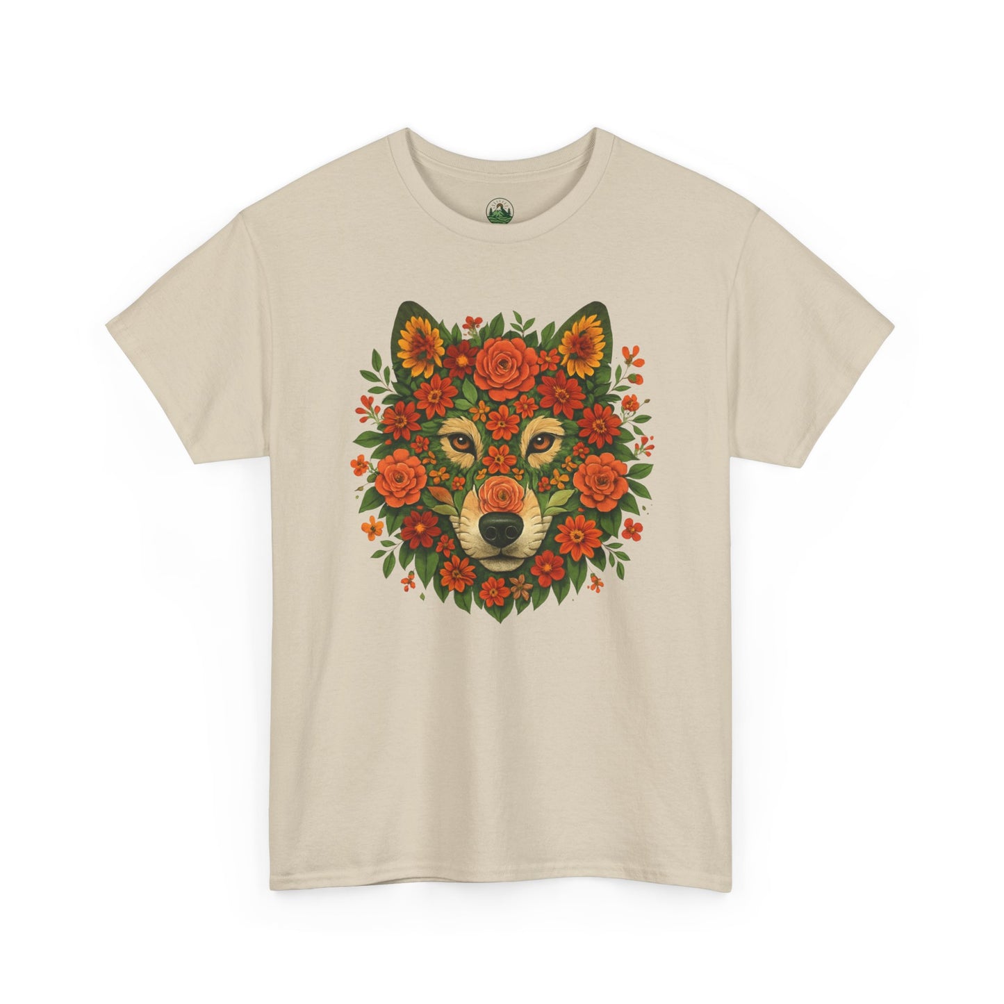 Floral Animal Portrait T-Shirt – Nature Art Aesthetic Tee