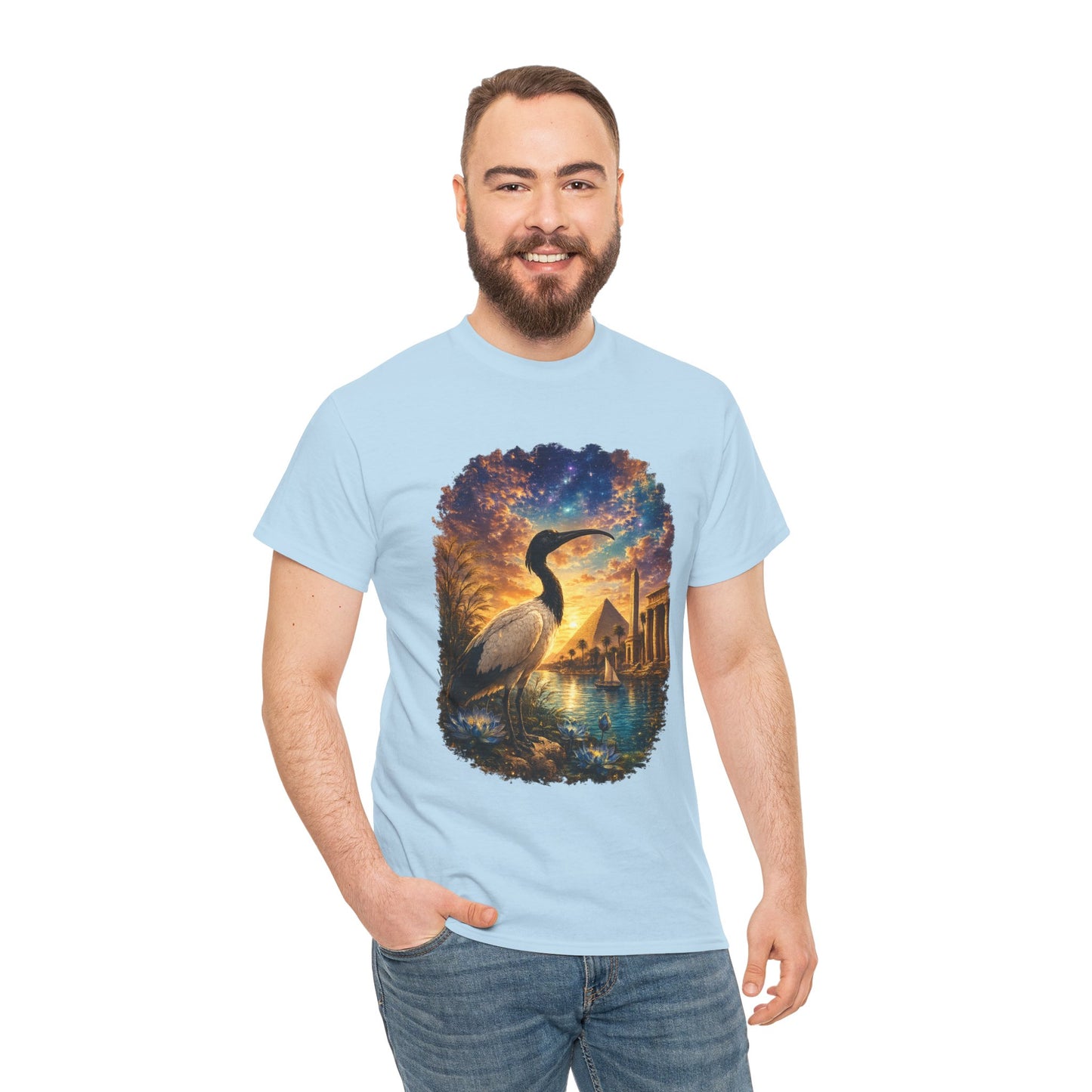 Spirit of Ancient Egypt – Sacred Ibis Nature T-Shirt | Egyptian Wildlife Graphic Tee