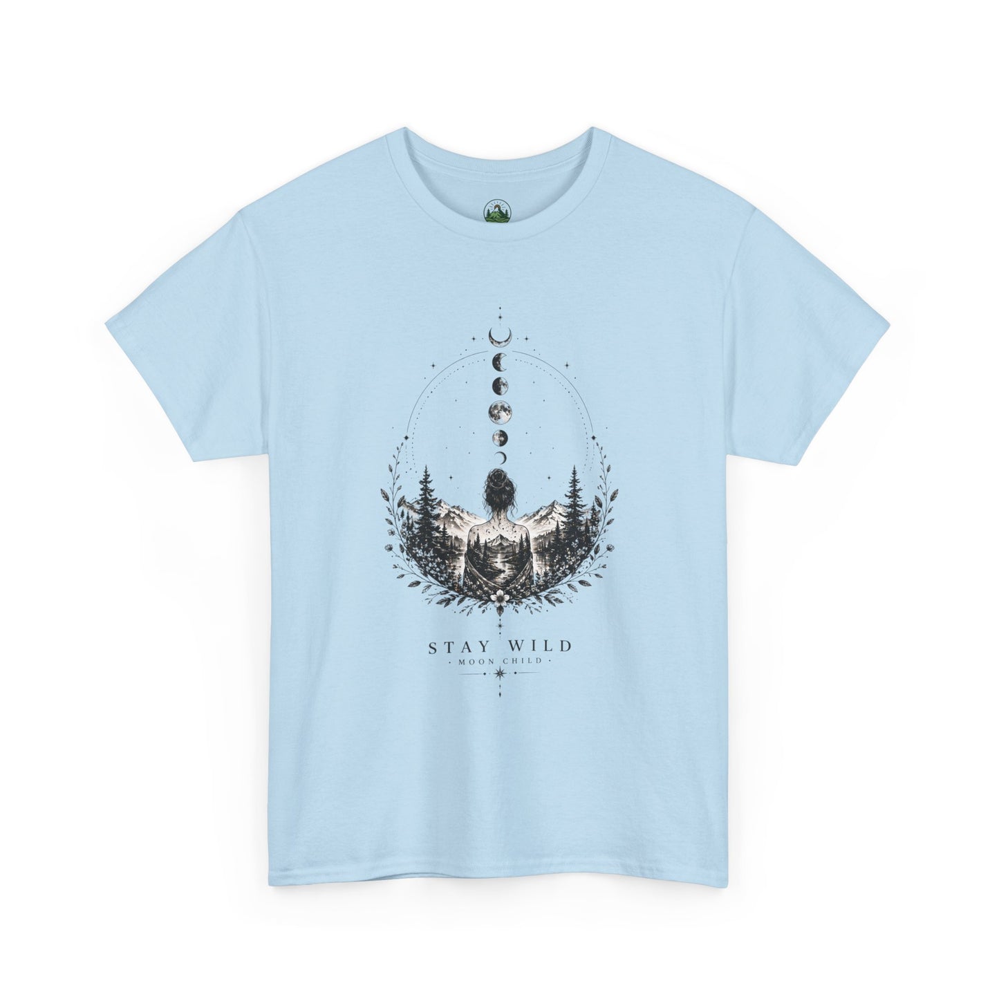 Minimalist Mystic Nature T-Shirt – Abstract Ink Art Design | Calm Aesthetic Tee