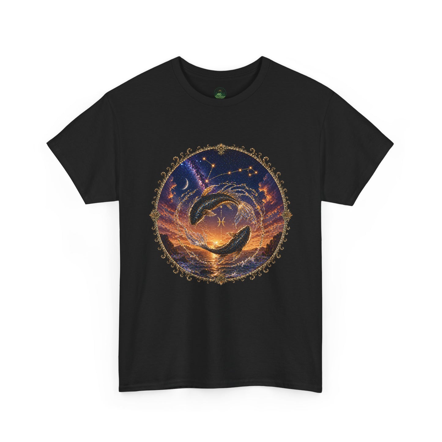 Pisces Zodiac T-Shirt – Dreamy Fish Cosmic Design | Spiritual & Aesthetic Astrology Tee
