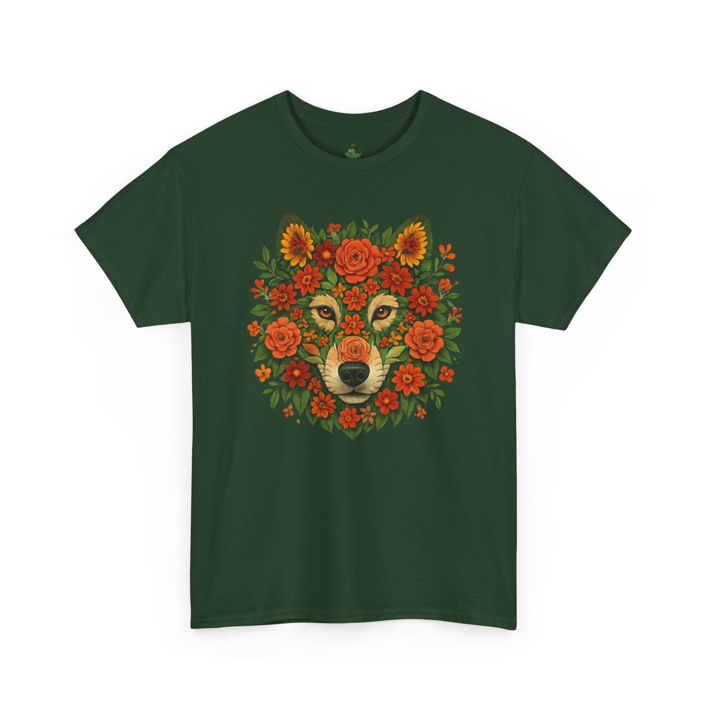 Floral Animal Portrait T-Shirt – Nature Art Aesthetic Tee