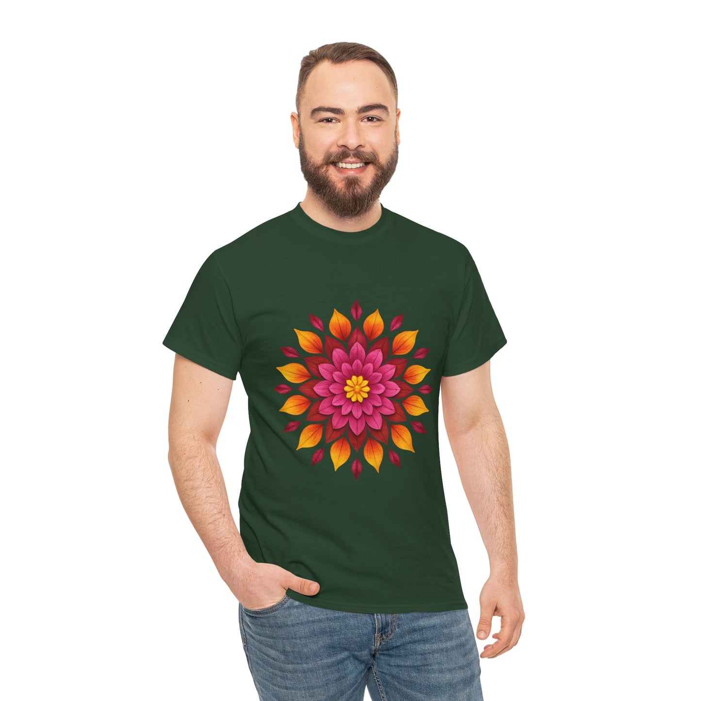 Floral Mandala T- Shirt -Boho Flower Aesthetic Tee