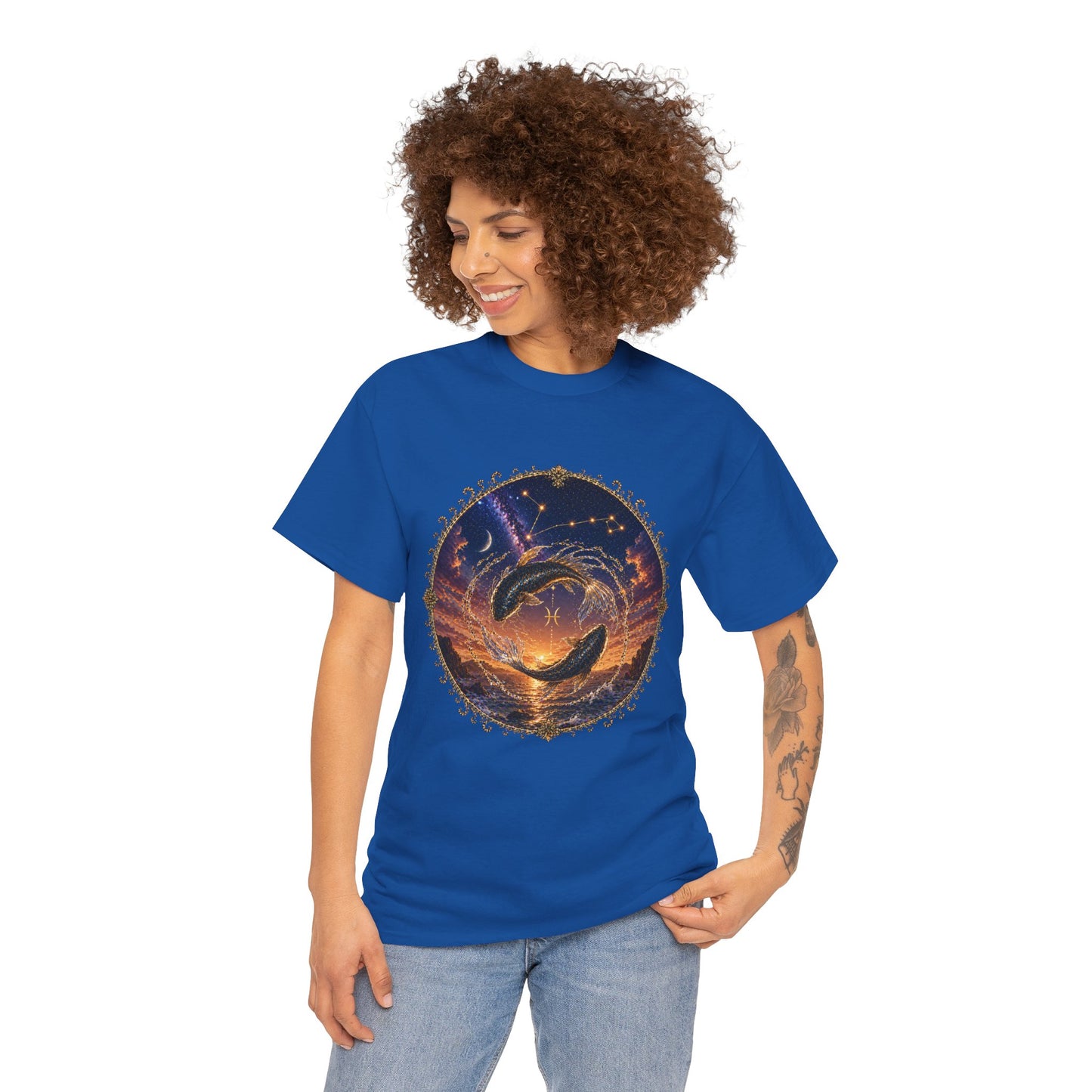 Pisces Zodiac T-Shirt – Dreamy Fish Cosmic Design | Spiritual & Aesthetic Astrology Tee