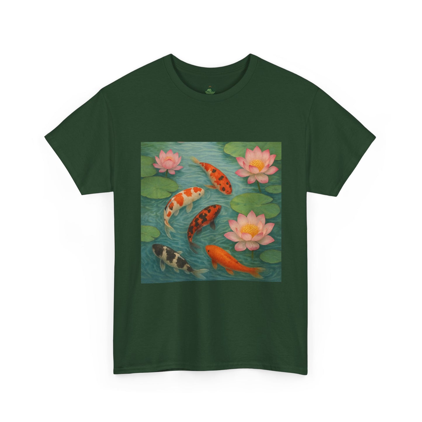 Koi Fish Lotus Pond T-Shirt – Zen Nature Aesthetic Tee
