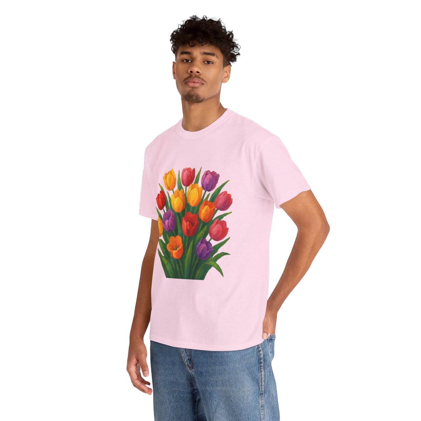 Spring Tulip Flower T- SHIRT - Vibrant Floral Aesthetic Tee