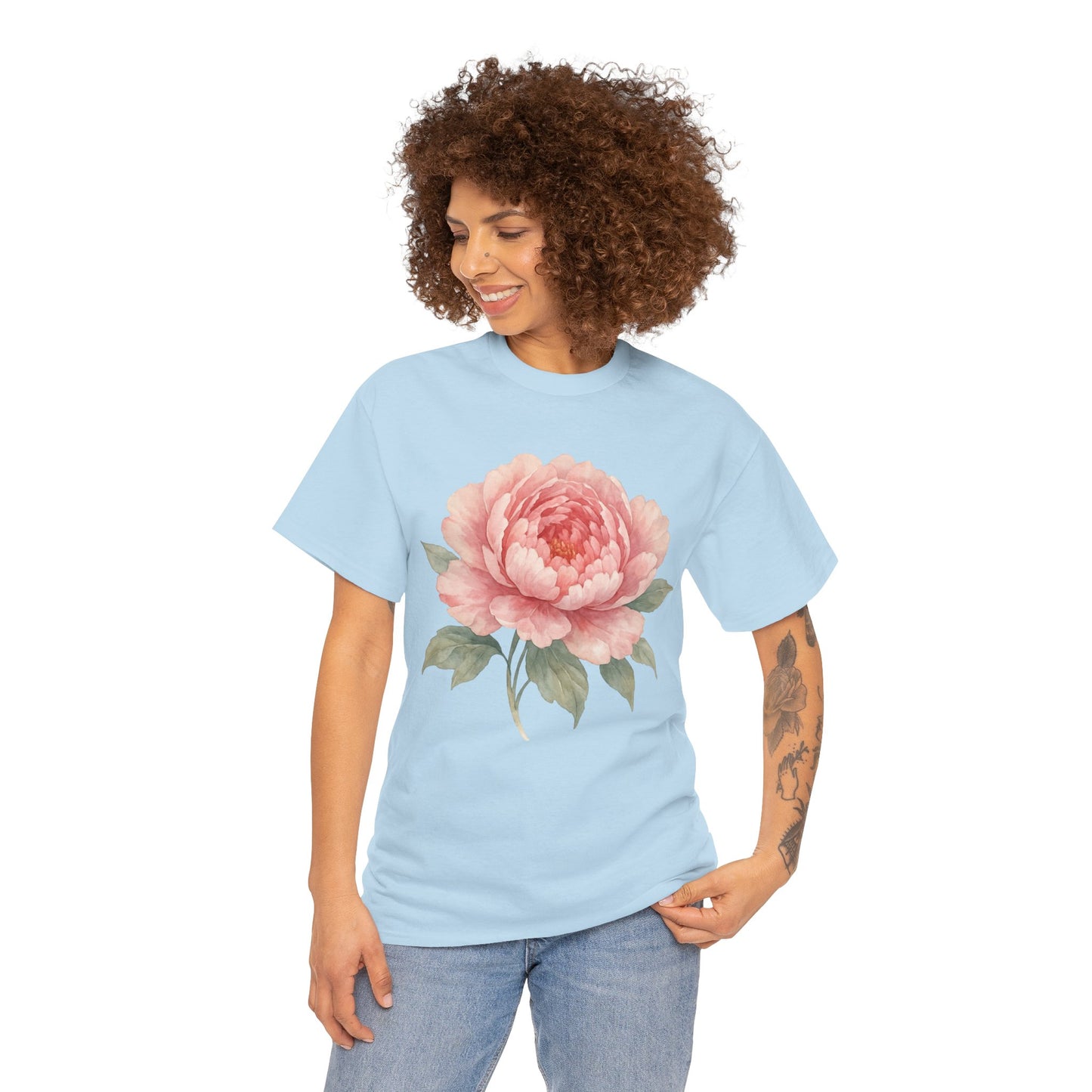 Peony Flower T-Shirt – Soft Floral Aesthetic Tee