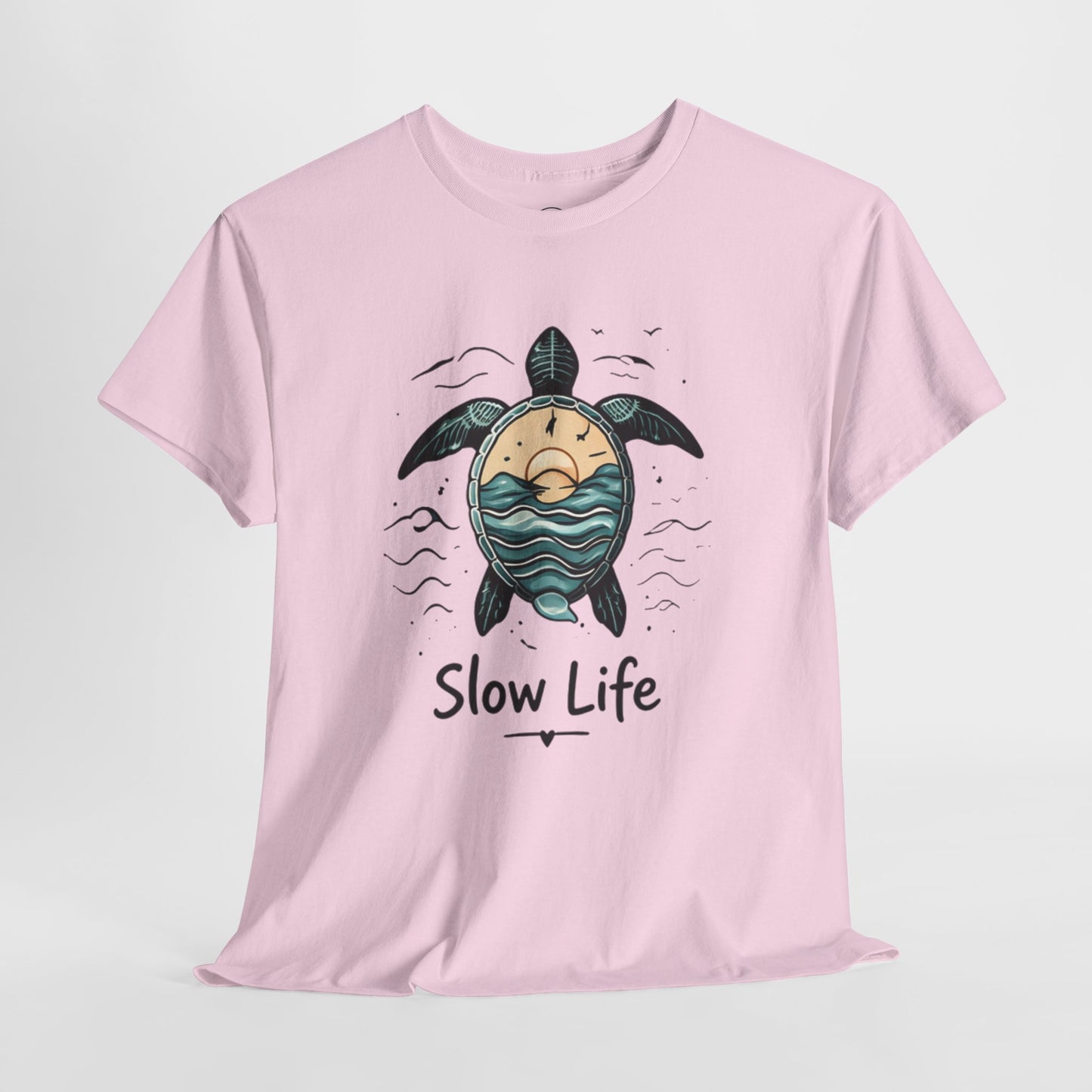 Slow Life Turtle Shirt – Aesthetic Ocean Tee for Relaxed Souls & Beach Lovers