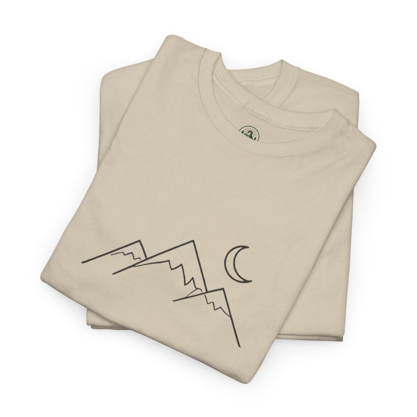 Mountain Moon T-Shirt – Minimalist Nature Night Aesthetic Tee