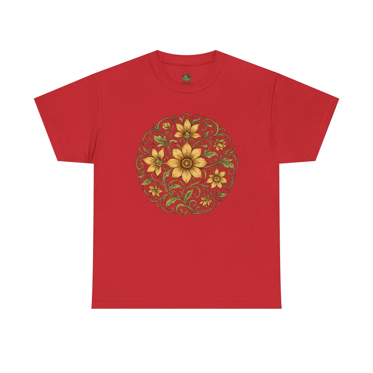 Spring Awakening Mandala T-Shirt – Boho Floral Aesthetic Tee