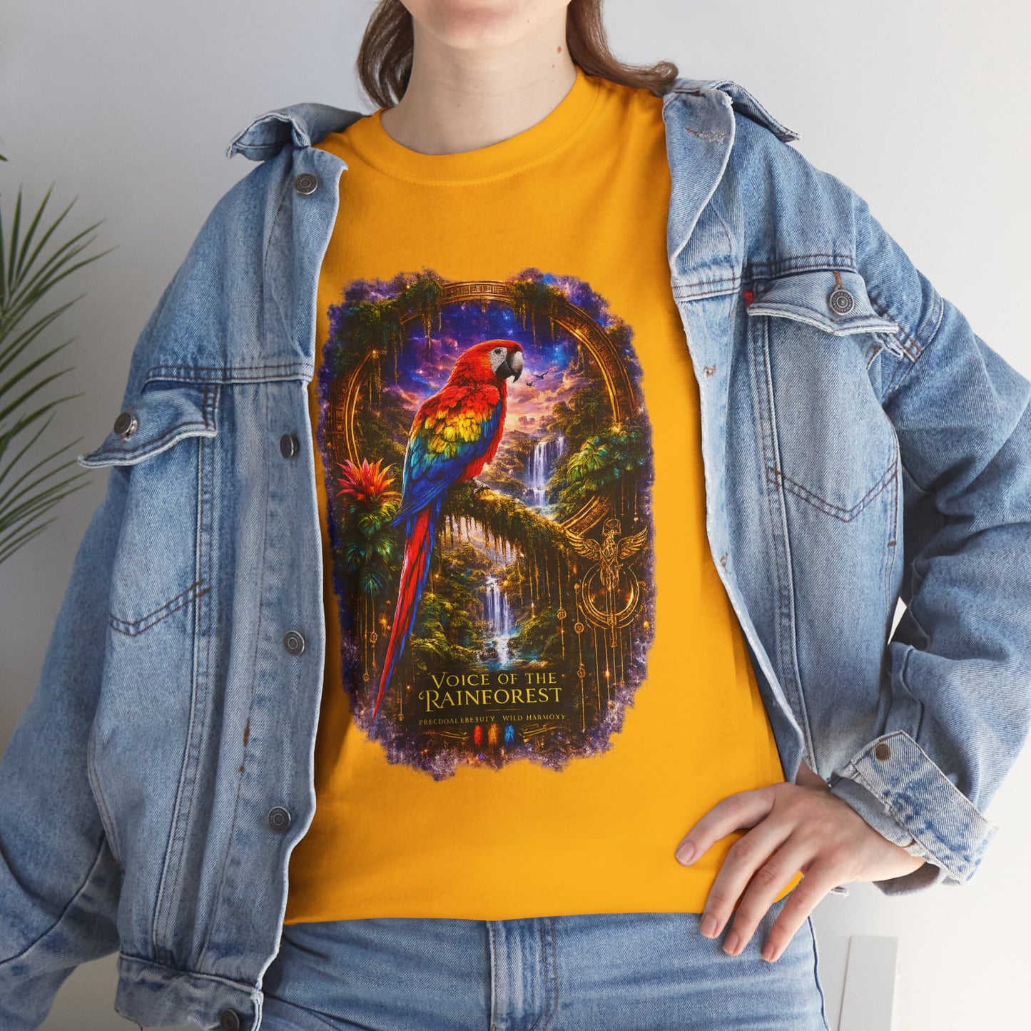 Scarlet Macaw T-Shirt – Tropical Rainforest Cosmic Design | Exotic Bird Wildlife Tee