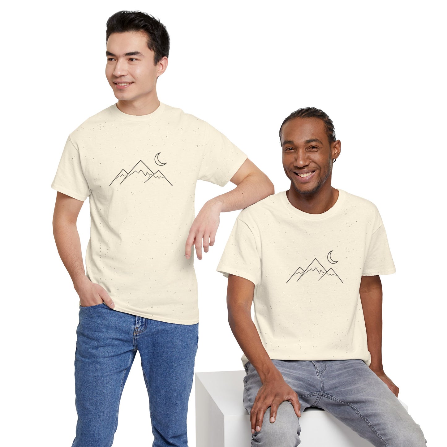 Mountain Moon T-Shirt – Minimalist Nature Night Aesthetic Tee