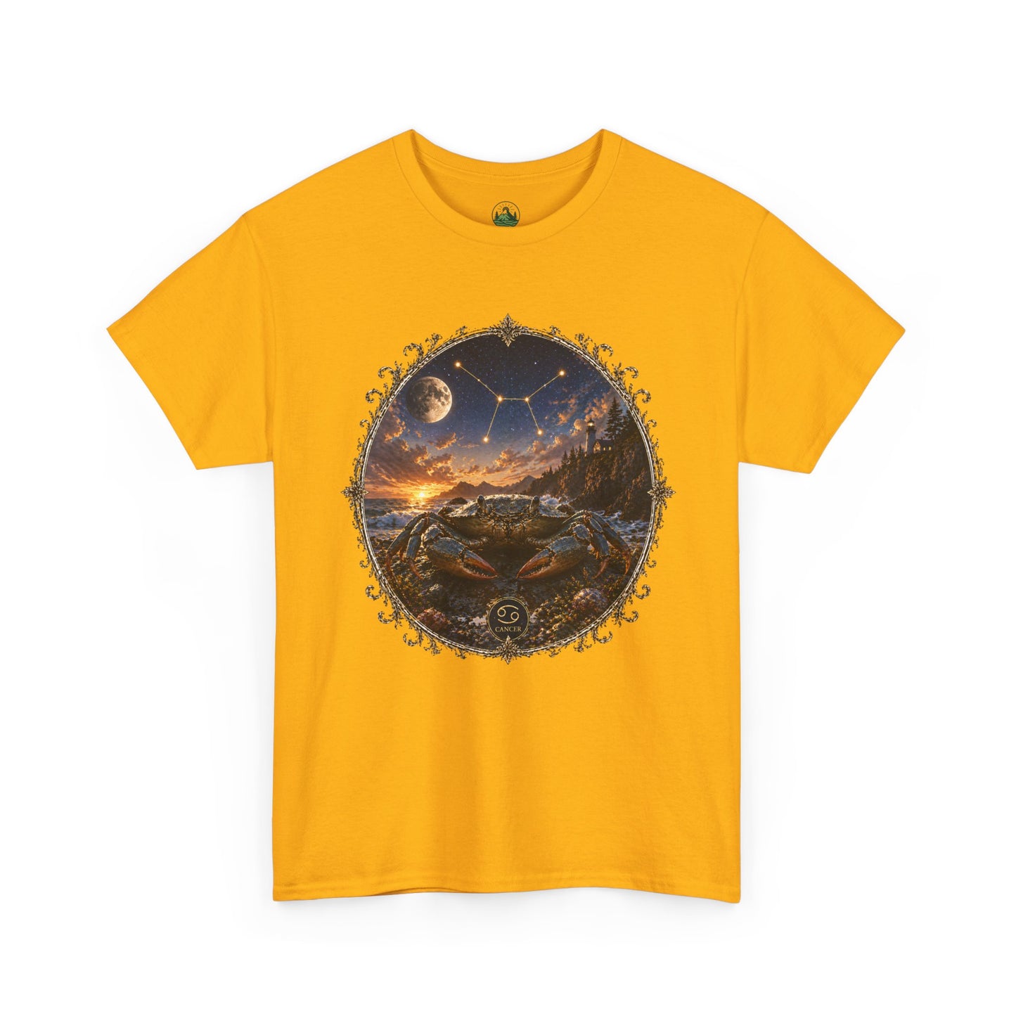 Cancer Zodiac T-Shirt – Mystic Crab Moon Design | Emotional & Cosmic Astrology Tee