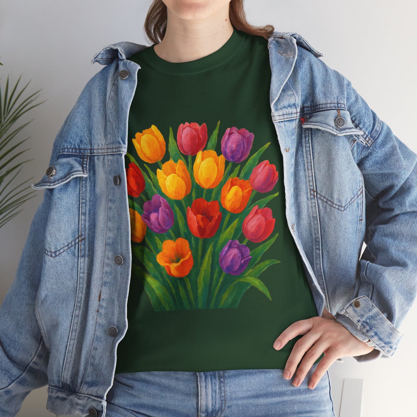 Spring Tulip Flower T- SHIRT - Vibrant Floral Aesthetic Tee