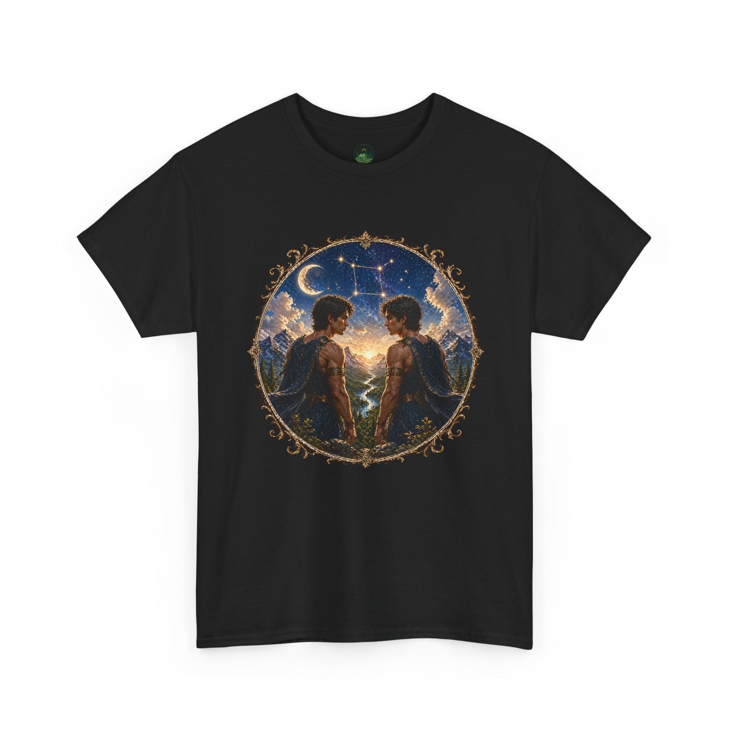 Gemini Zodiac T-Shirt – Dual Energy Twins Design | Astrology & Cosmic Nature Tee