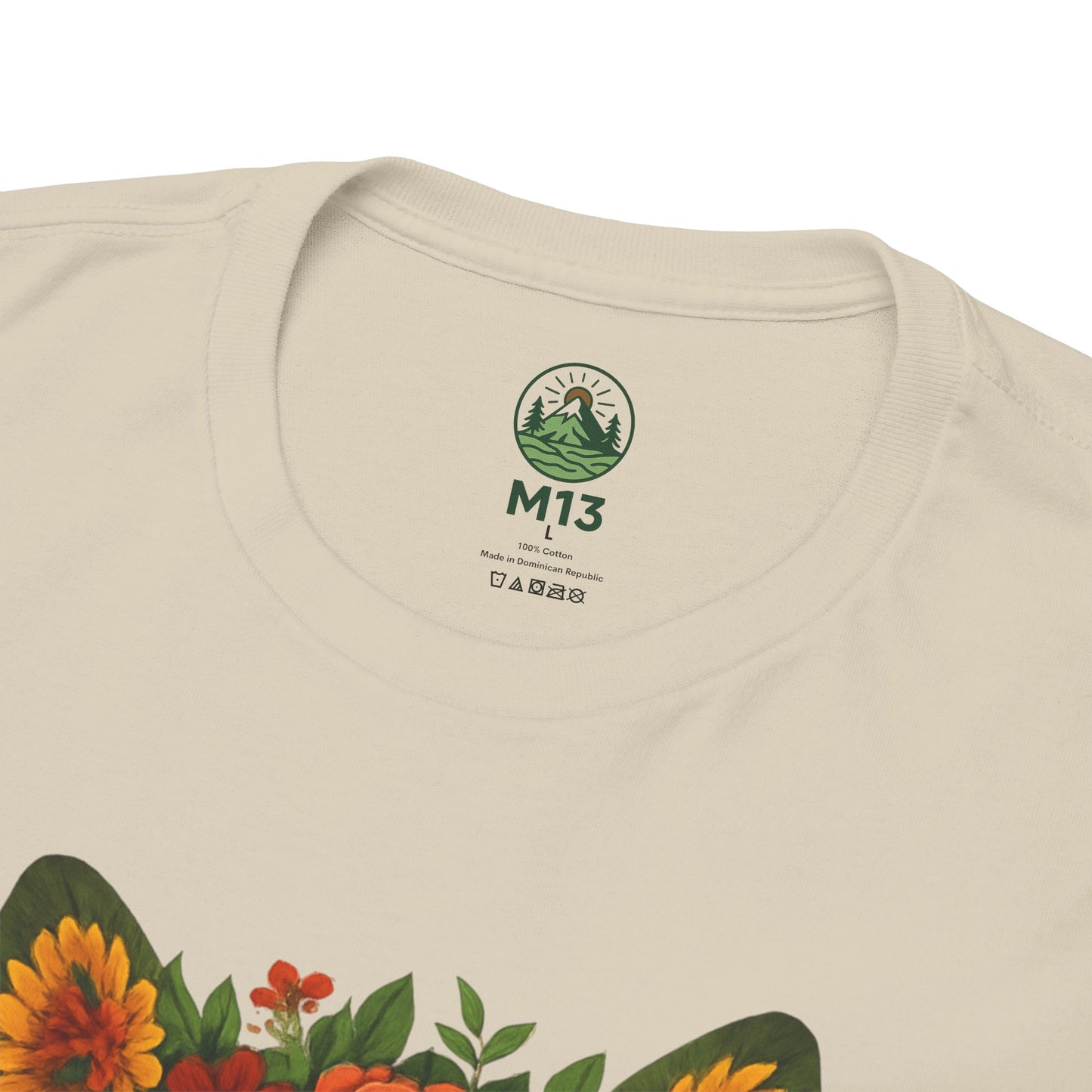 Floral Animal Portrait T-Shirt – Nature Art Aesthetic Tee