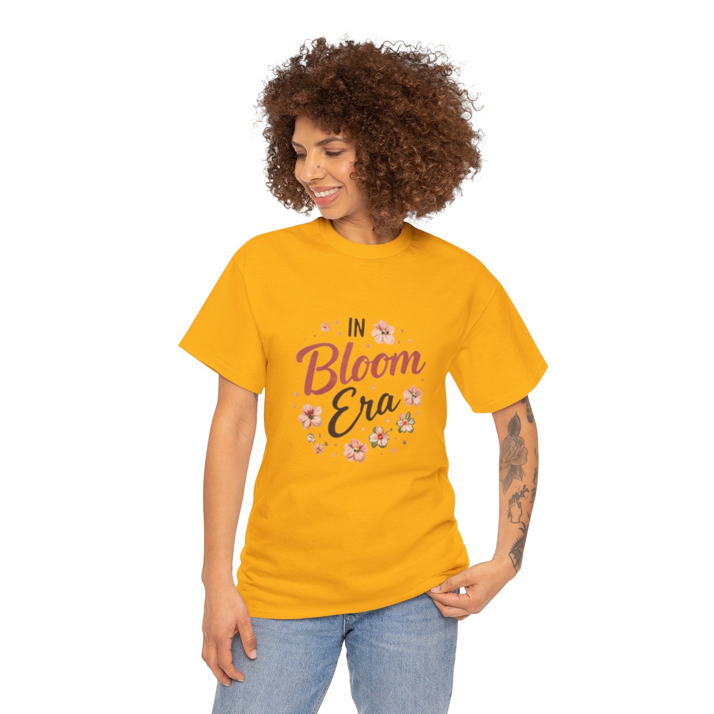 In Bloom Era T-Shirt –Bloom Minimalist Floral Aesthetic Tee, Cute Feminine Graphic Shirt