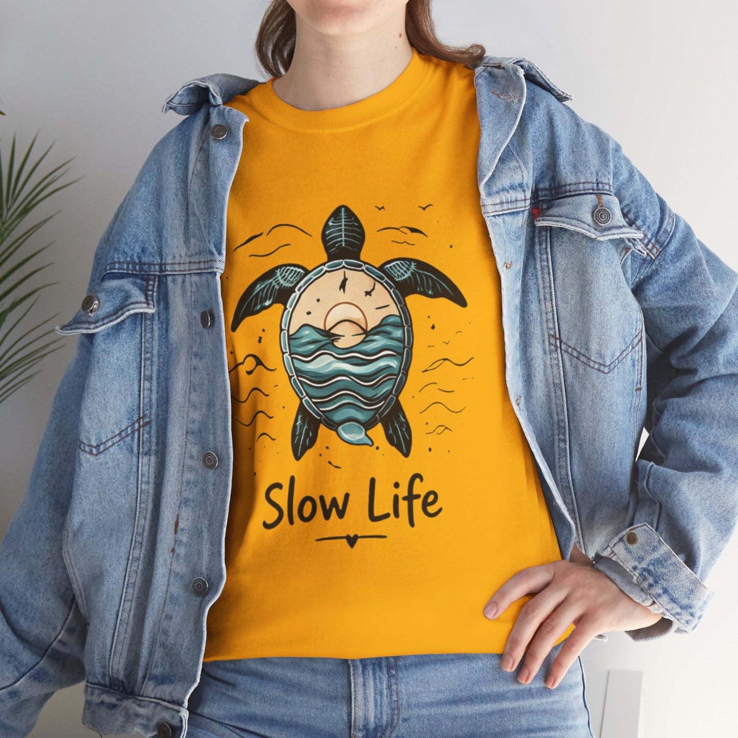 Slow Life Turtle Shirt – Aesthetic Ocean Tee for Relaxed Souls & Beach Lovers